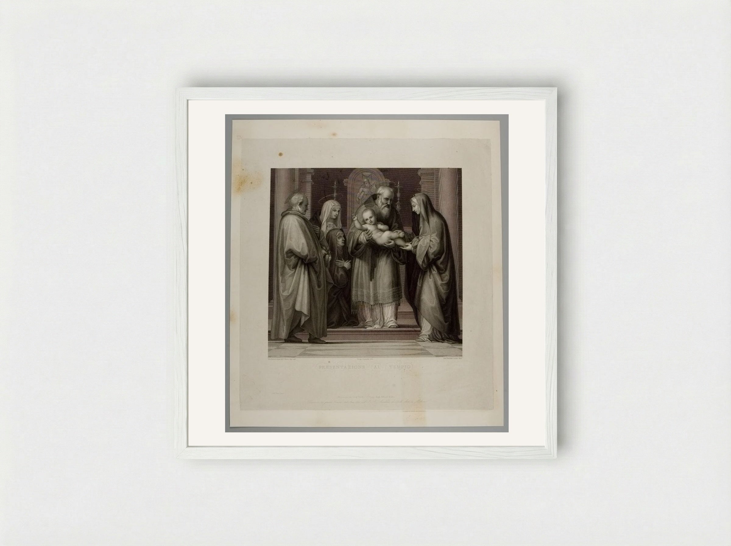 Presentazione al Tempio - Antonio Perfetti - Framed Print White