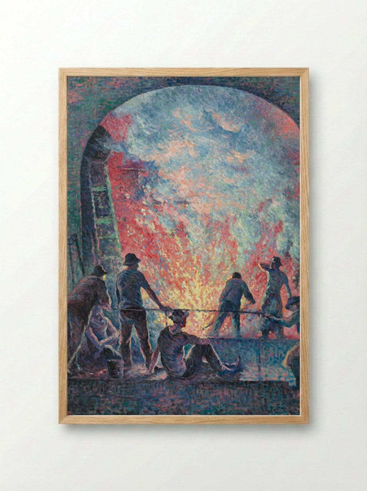 L'acierie - Maximilien Luce - Framed Print Wood