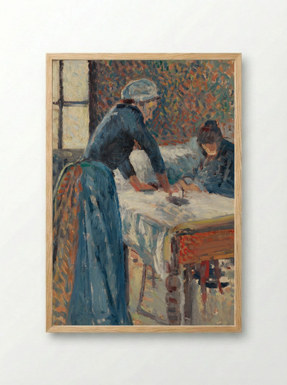 La Repasseuse - Maximilien Luce - Framed Print Wood