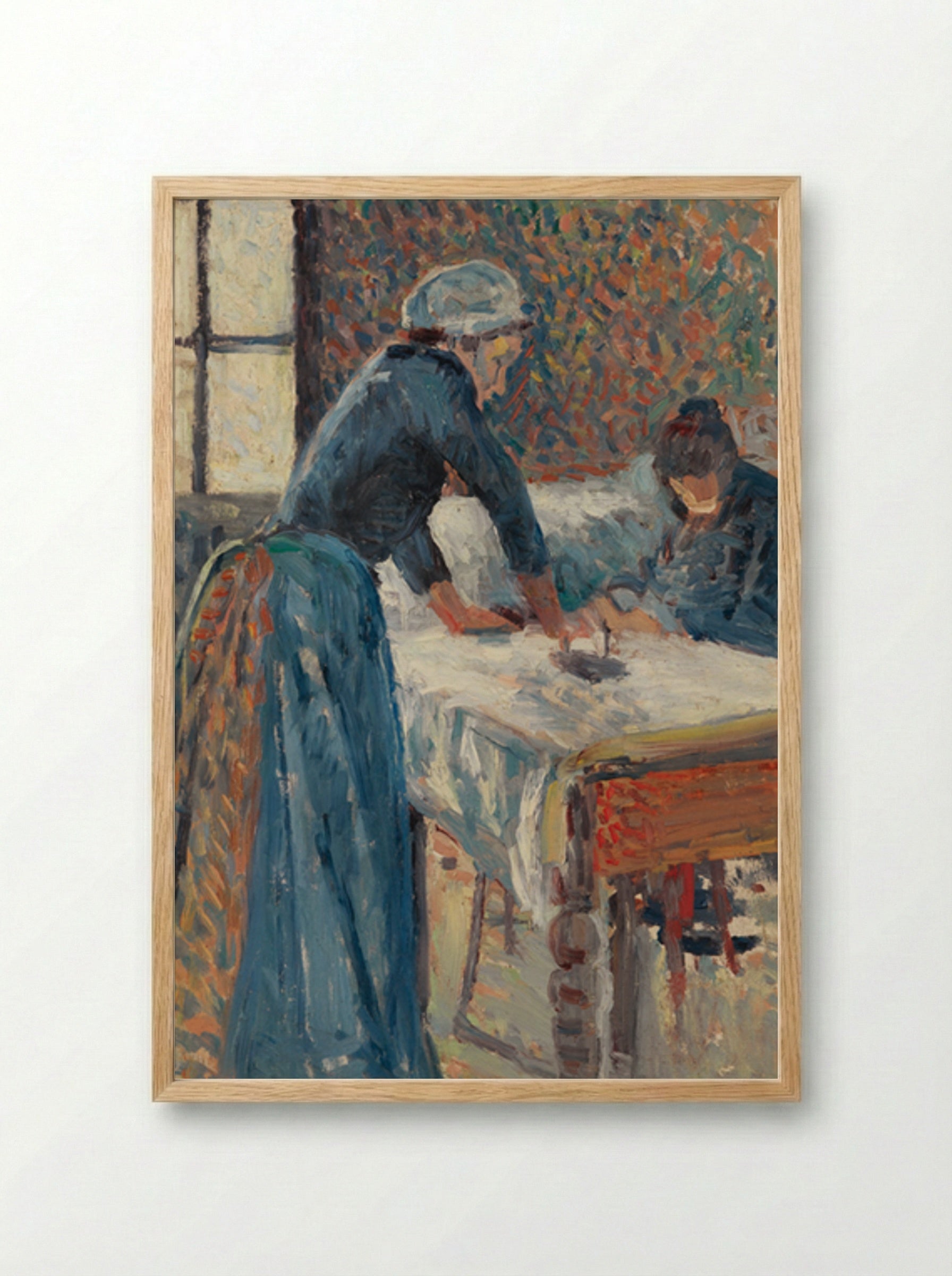 La Repasseuse - Maximilien Luce - Framed Print Wood
