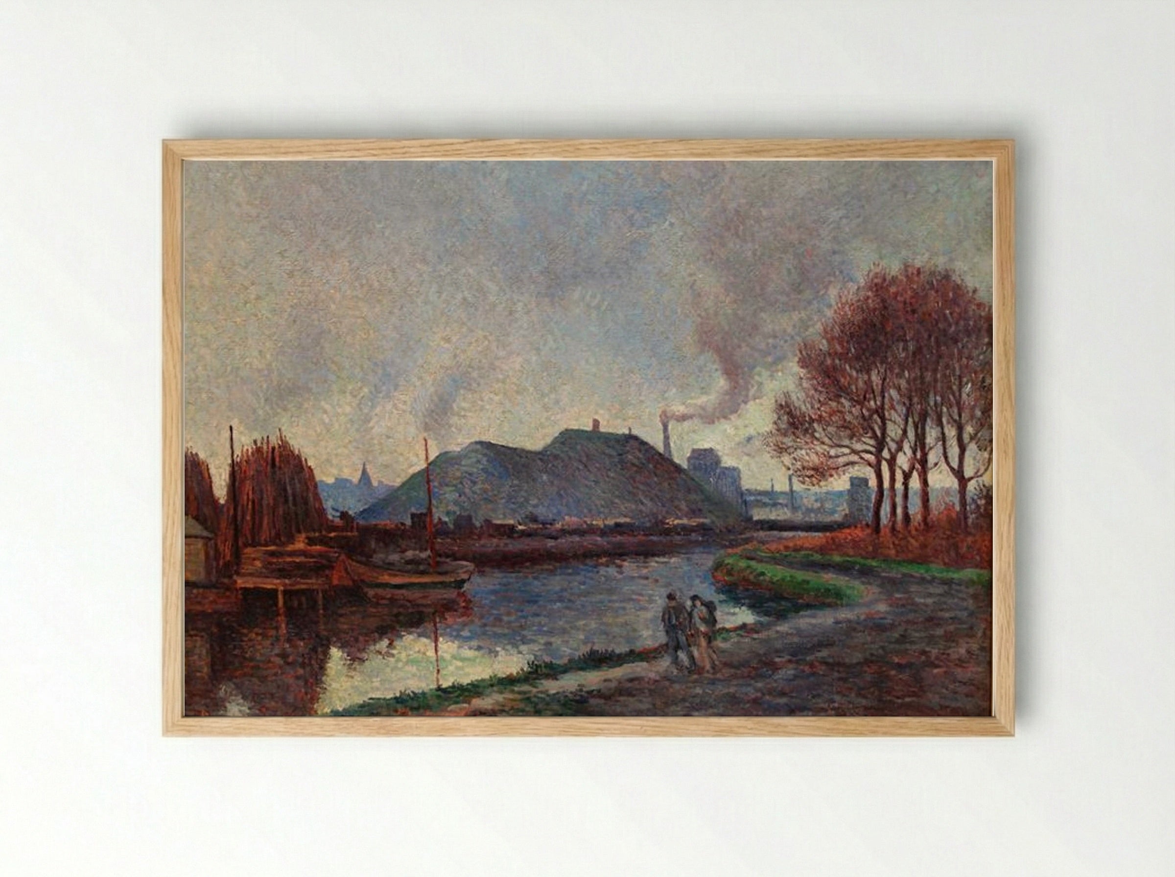 The River Sambre at Charleroi - Maximilien Luce - Framed Print Wood
