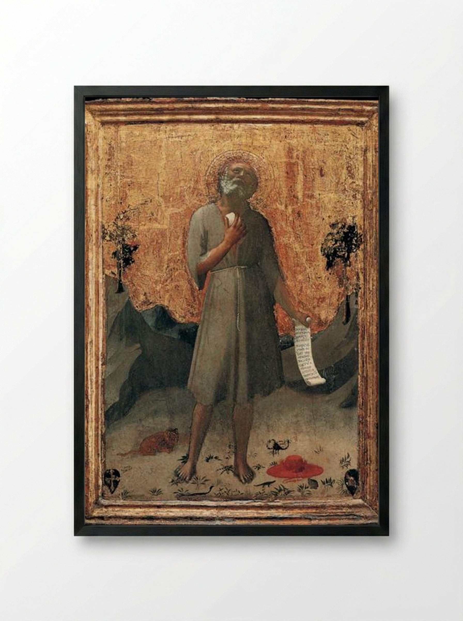 Penitent St. Jerome - Fra Angelico - Framed Print Black