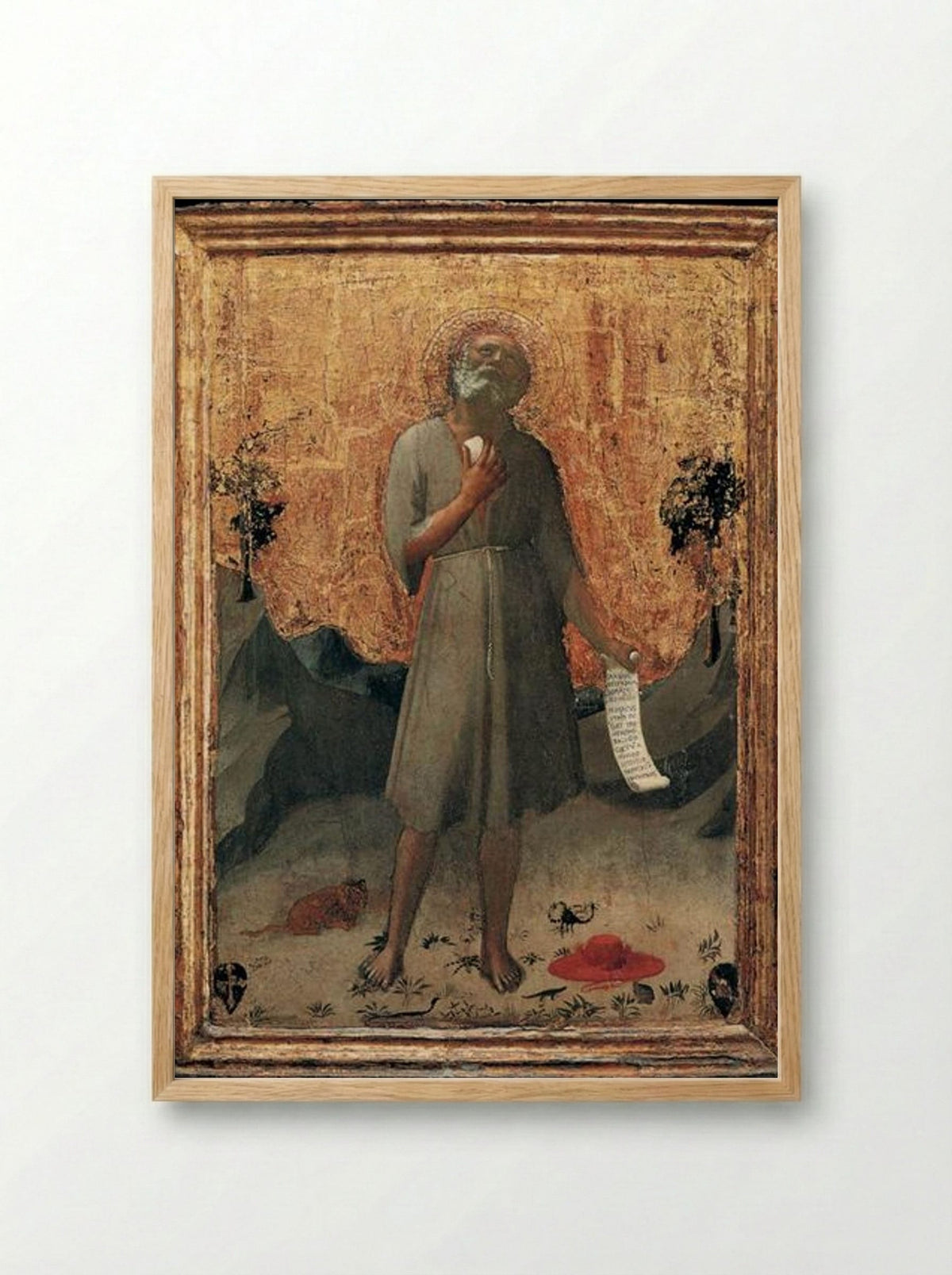 Penitent St. Jerome - Fra Angelico - Framed Print Wood