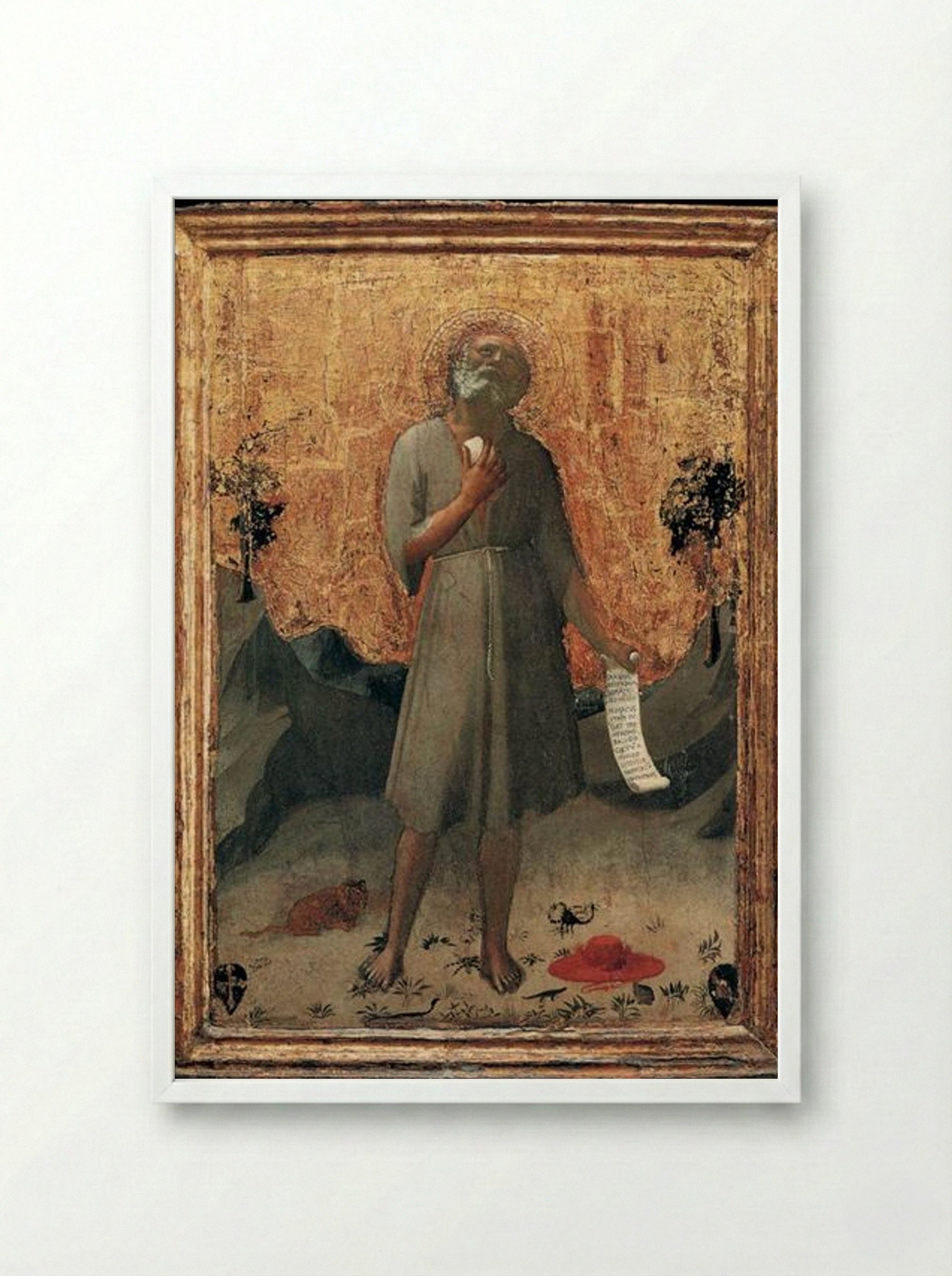 Penitent St. Jerome - Fra Angelico - Framed Print White