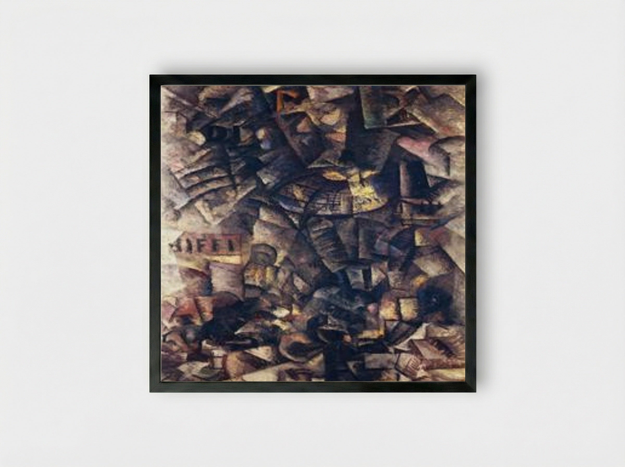 Galleria in Milan - Carlo Carrà - Framed Print Black