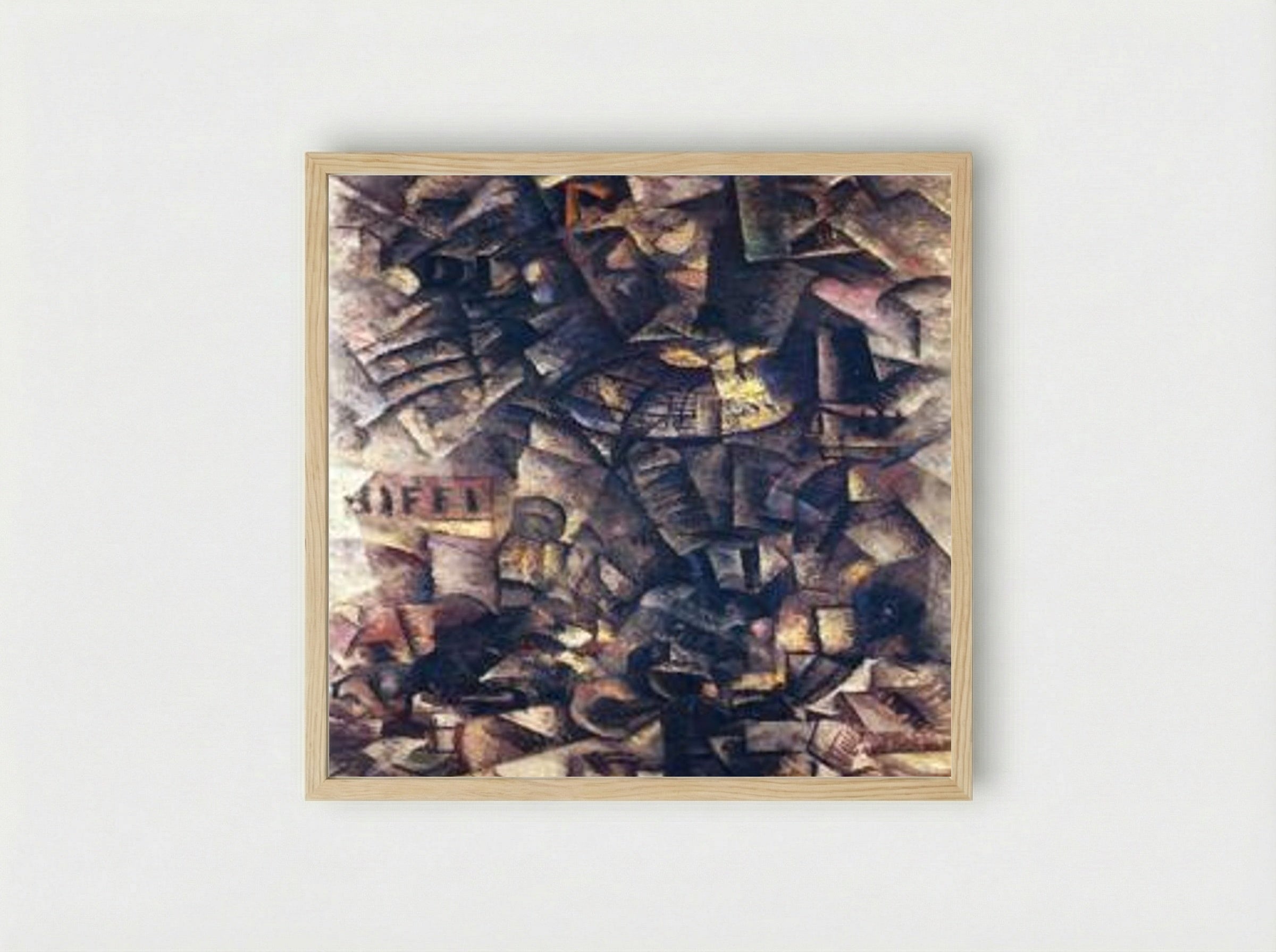 Galleria in Milan - Carlo Carrà - Framed Print Wood