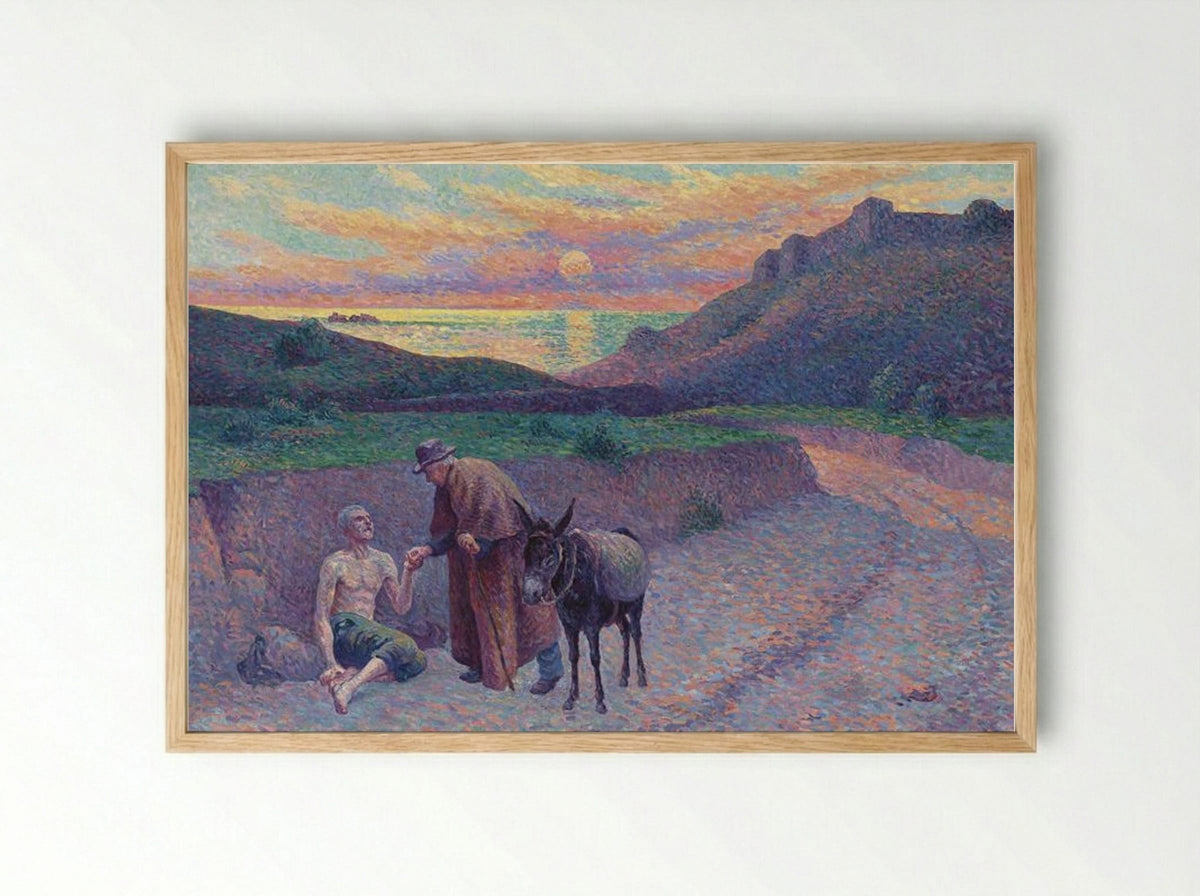 Le Bon Samaritain - Maximilien Luce - Framed Print Wood