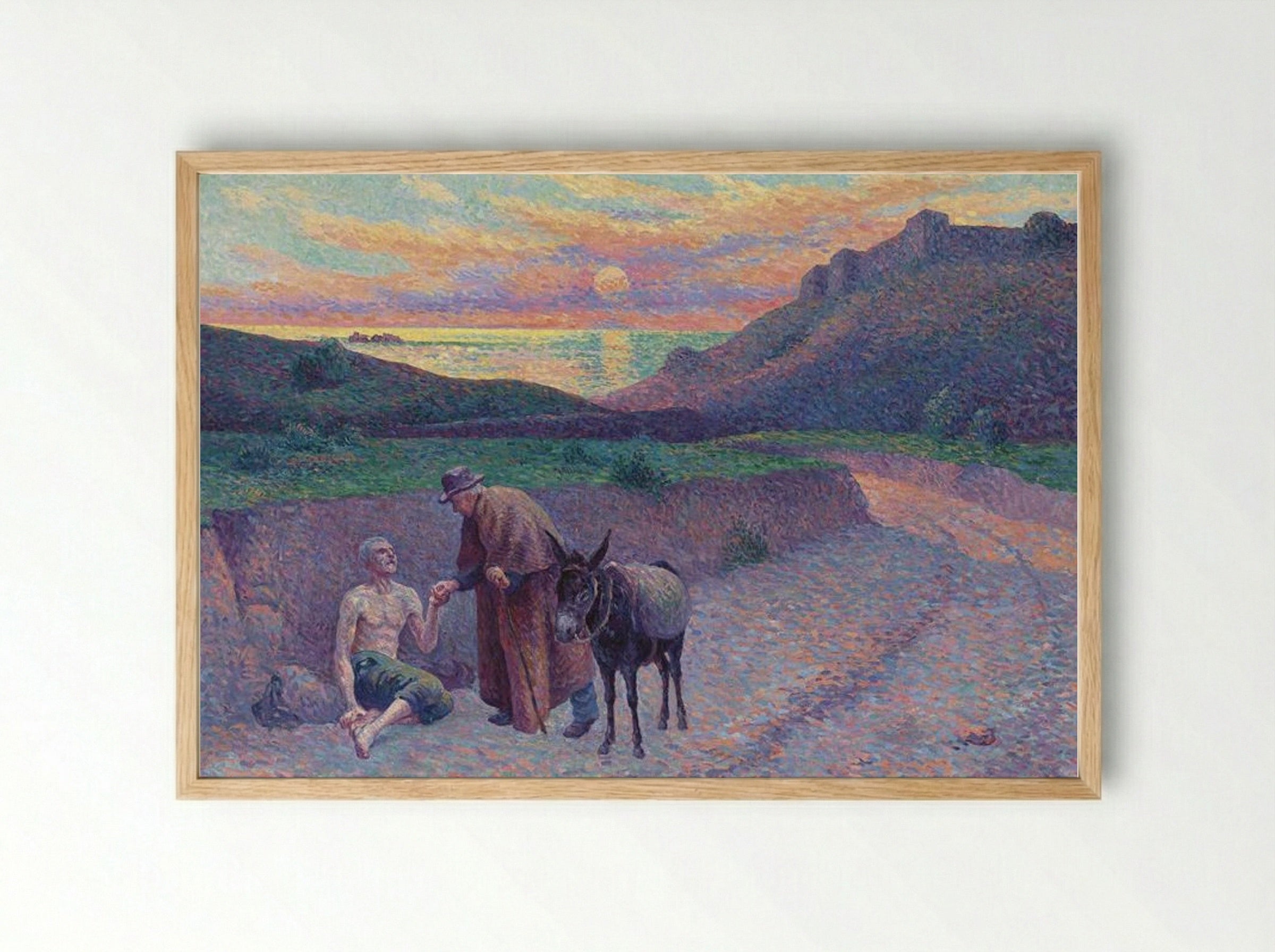Le Bon Samaritain - Maximilien Luce - Framed Print Wood