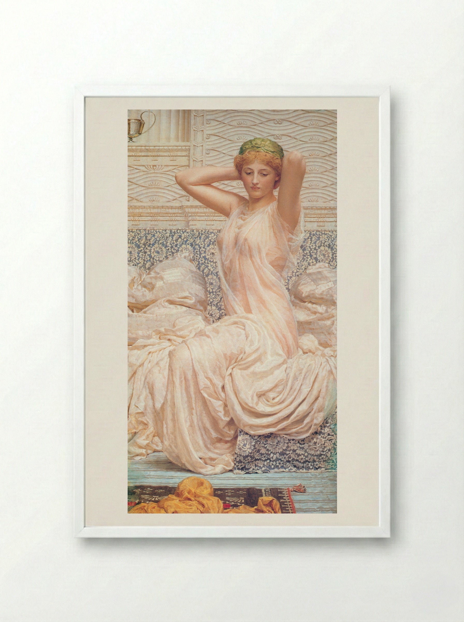 Silver - Albert Joseph Moore - Framed Print White