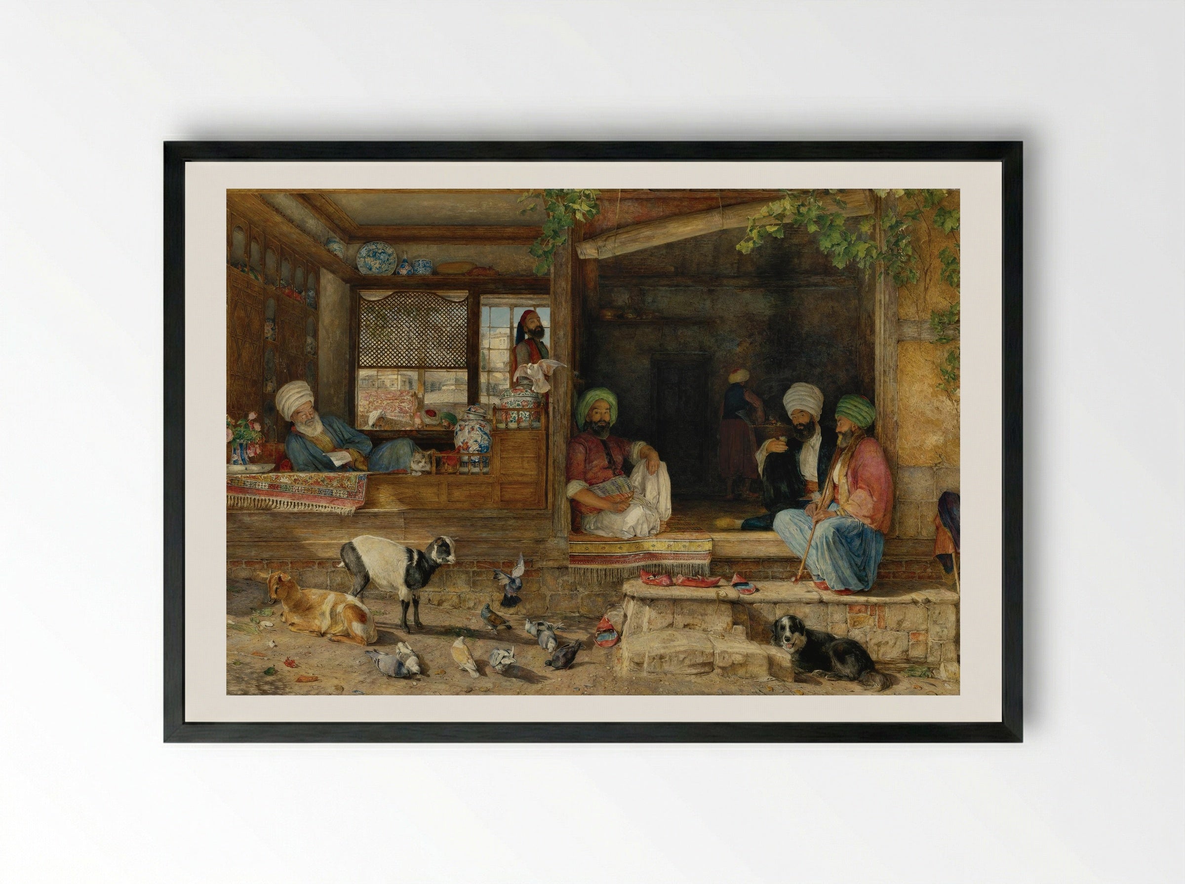 Scutari - John Frederick Lewis - Framed Print Black