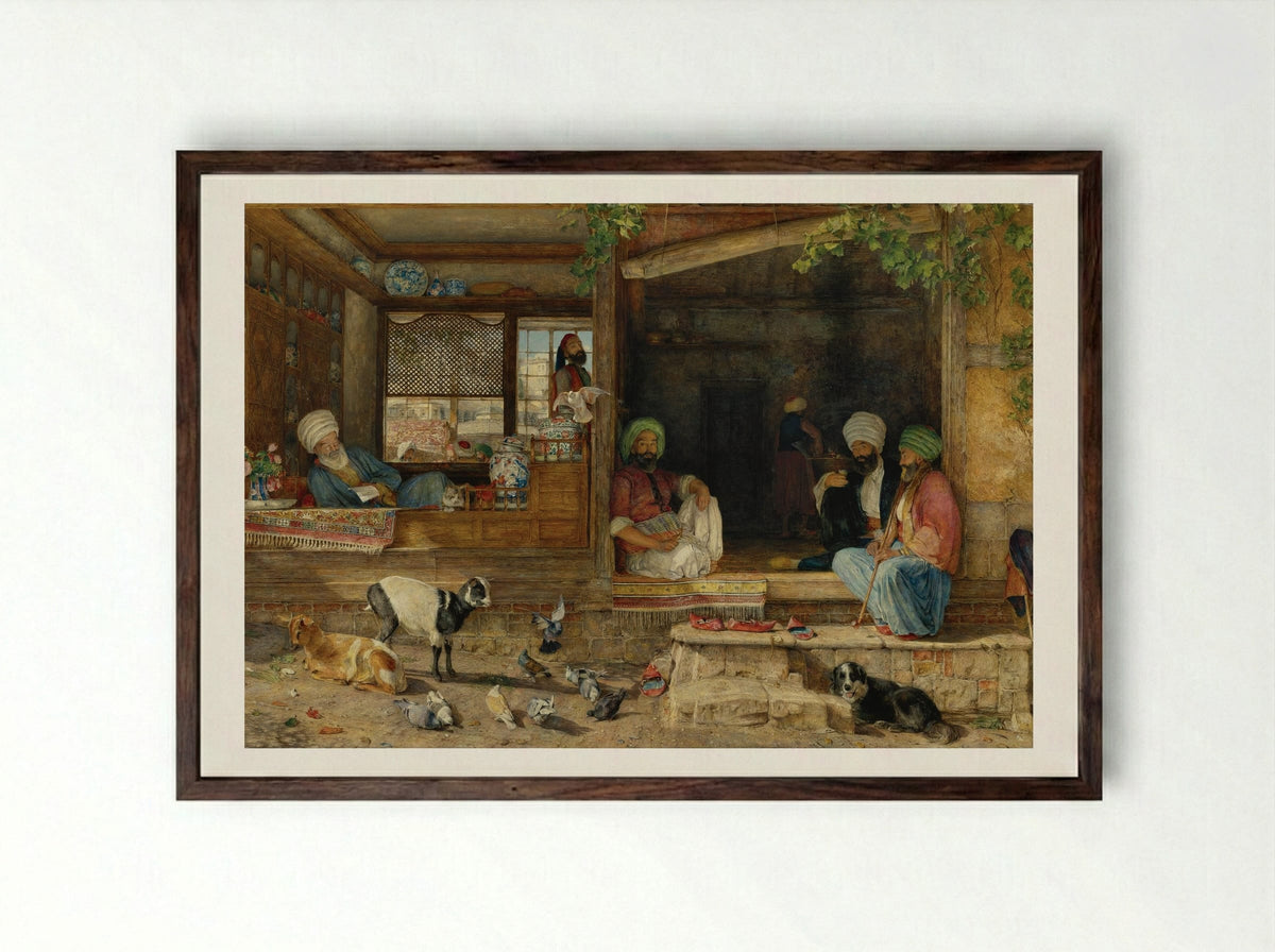 Scutari - John Frederick Lewis - Framed Print Dark Wood