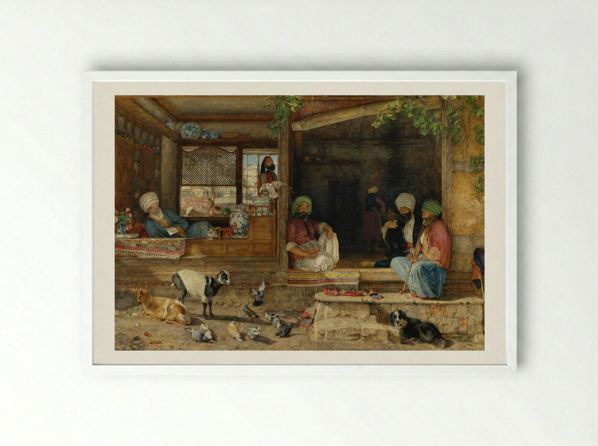 Scutari - John Frederick Lewis - Framed Print White