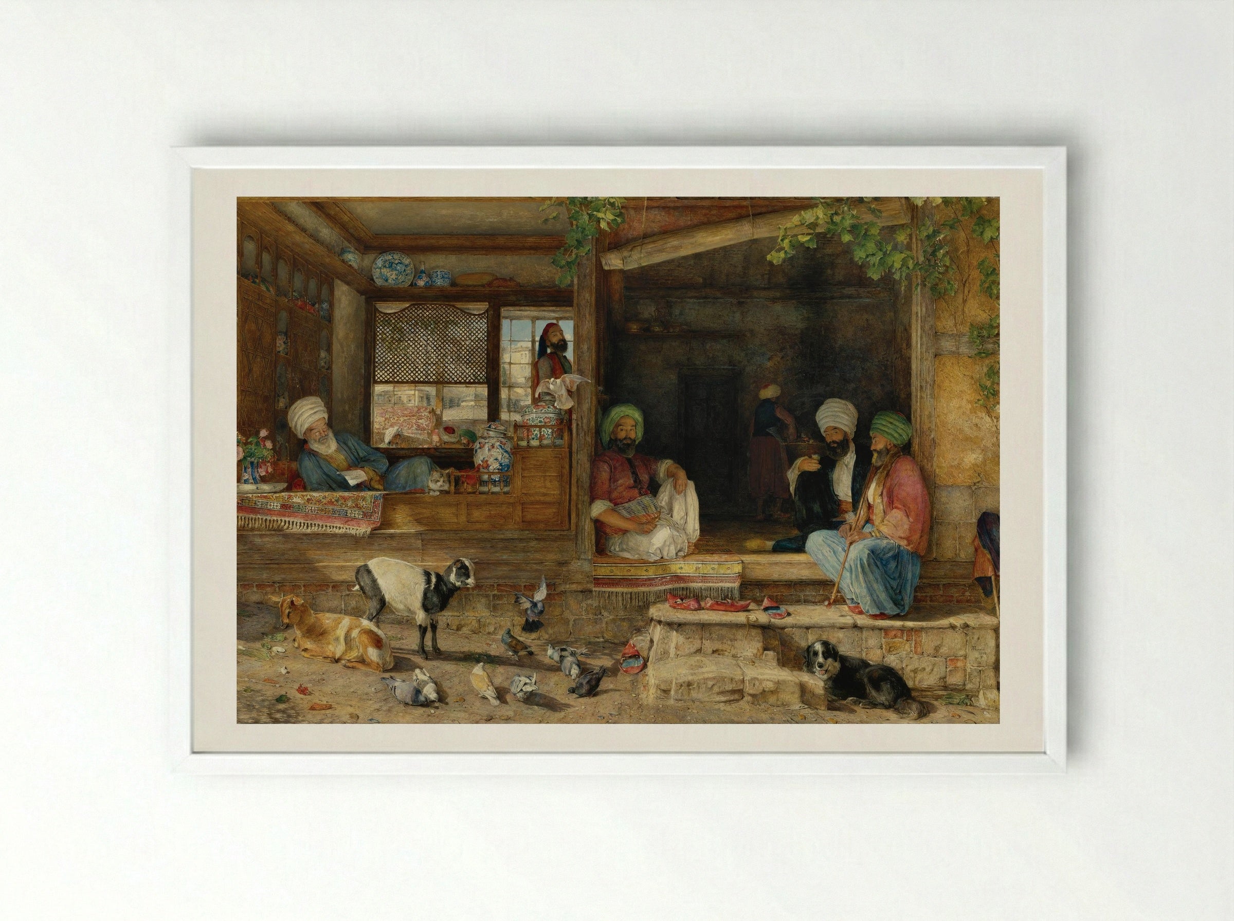 Scutari - John Frederick Lewis - Framed Print White
