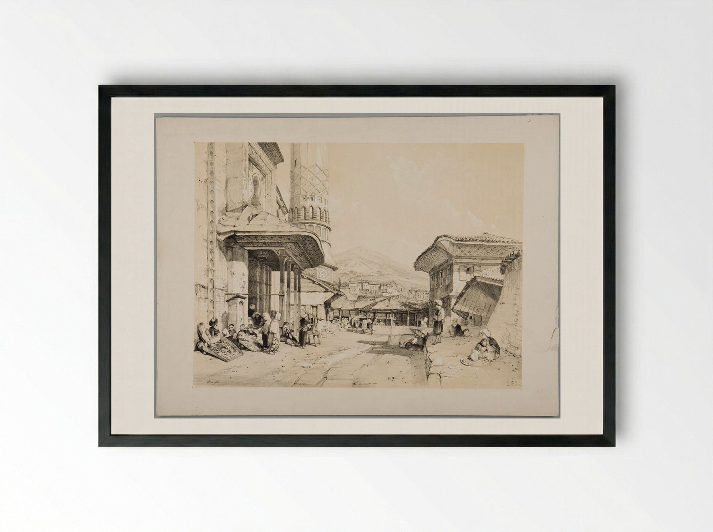 Brusa - John Frederick Lewis - Framed Print Black
