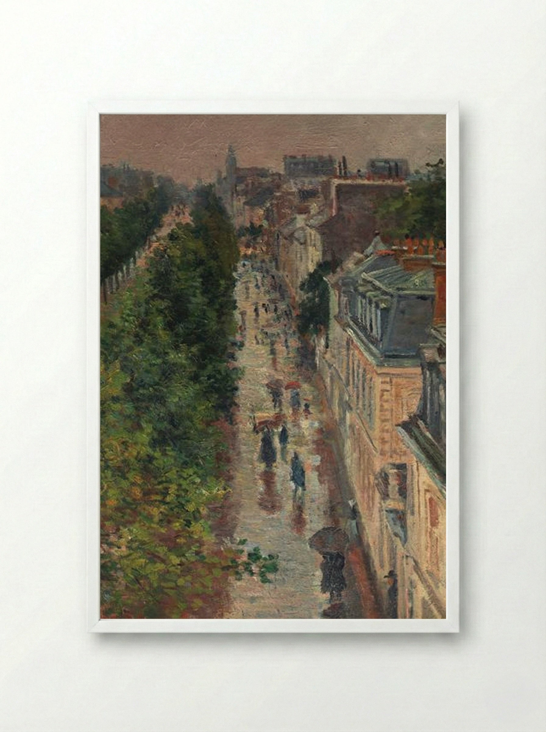 Street Scene in Paris - Maximilien Luce - Framed Print White