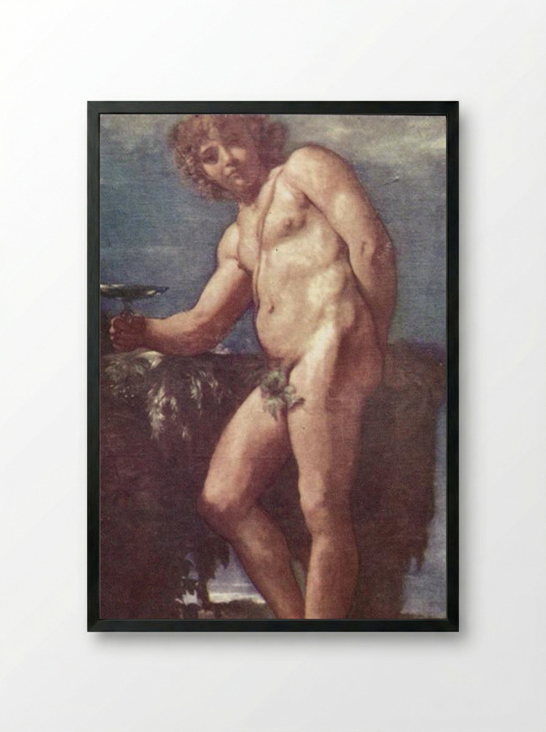 Bacchus - Annibale Carracci - Framed Print Black
