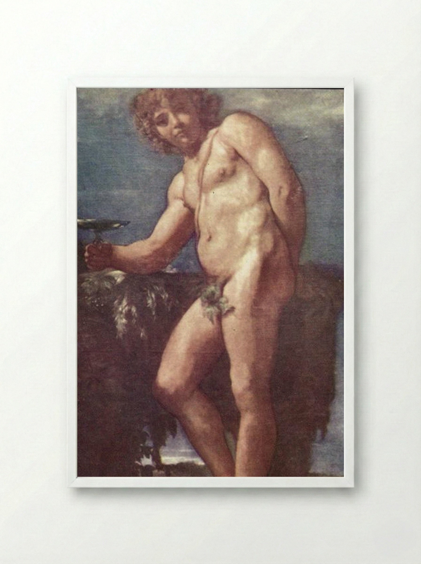 Bacchus - Annibale Carracci - Framed Print White