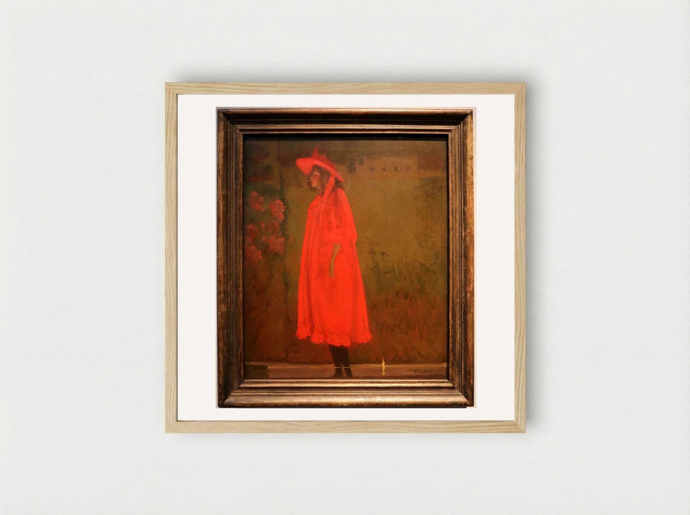 Minnie Cunningham at the Old Bedford - Walter Sickert - Framed Print Wood
