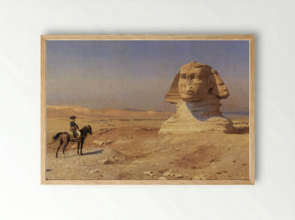 Bonaparte Before the Sphinx - Jean-Léon Gérôme - Framed Print Wood