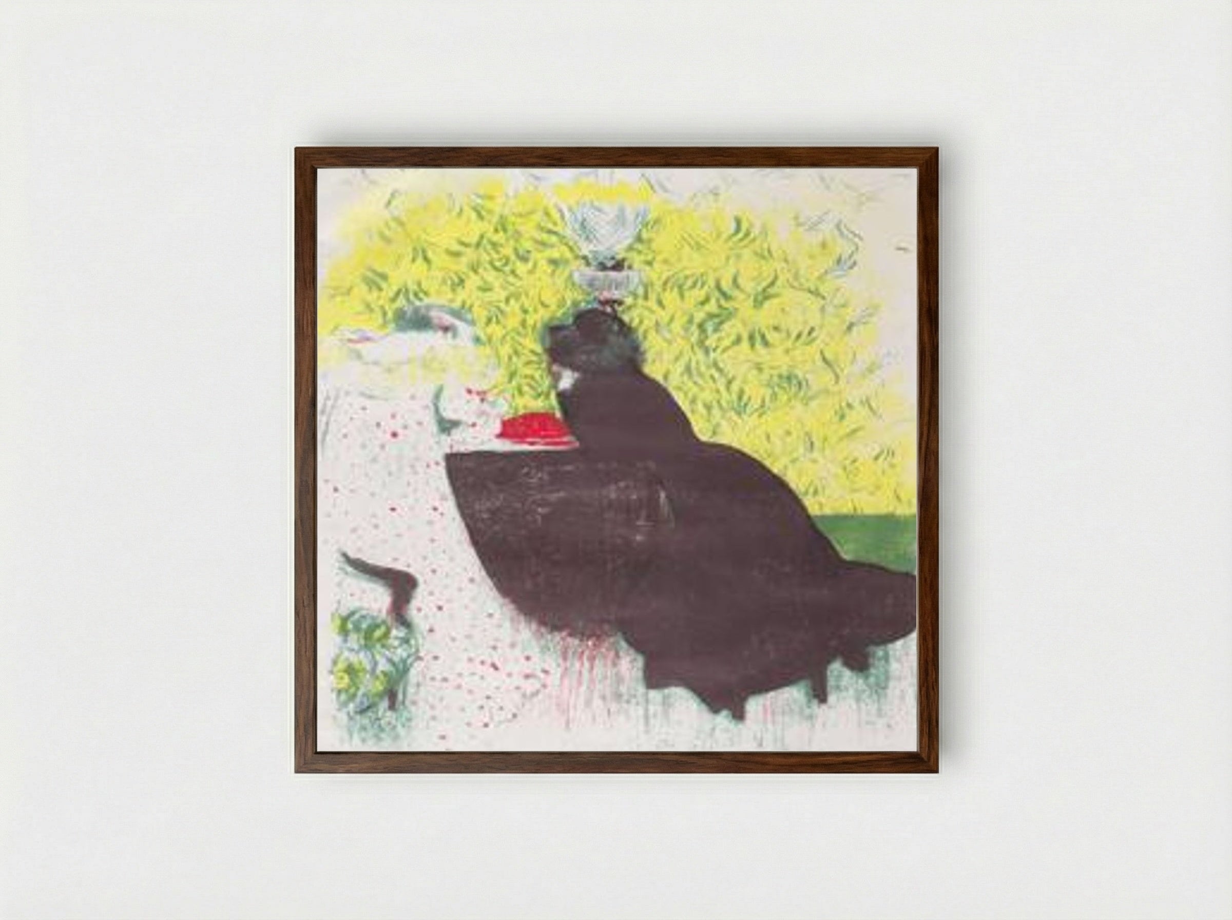 The Two Sisters - Édouard Vuillard - Framed Print Dark Wood