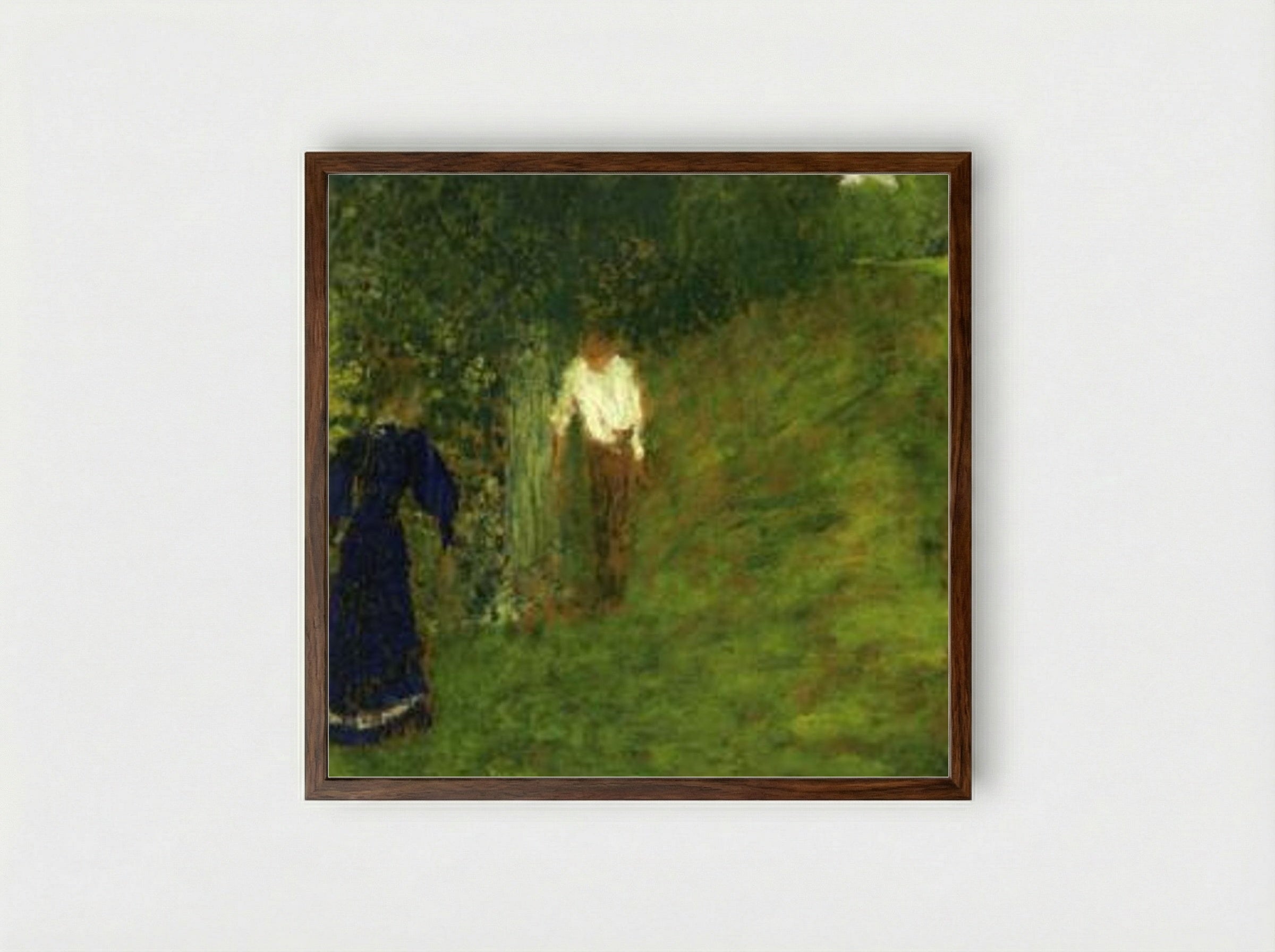 Man and Woman beneath a Tree - Édouard Vuillard - Framed Print Dark Wood