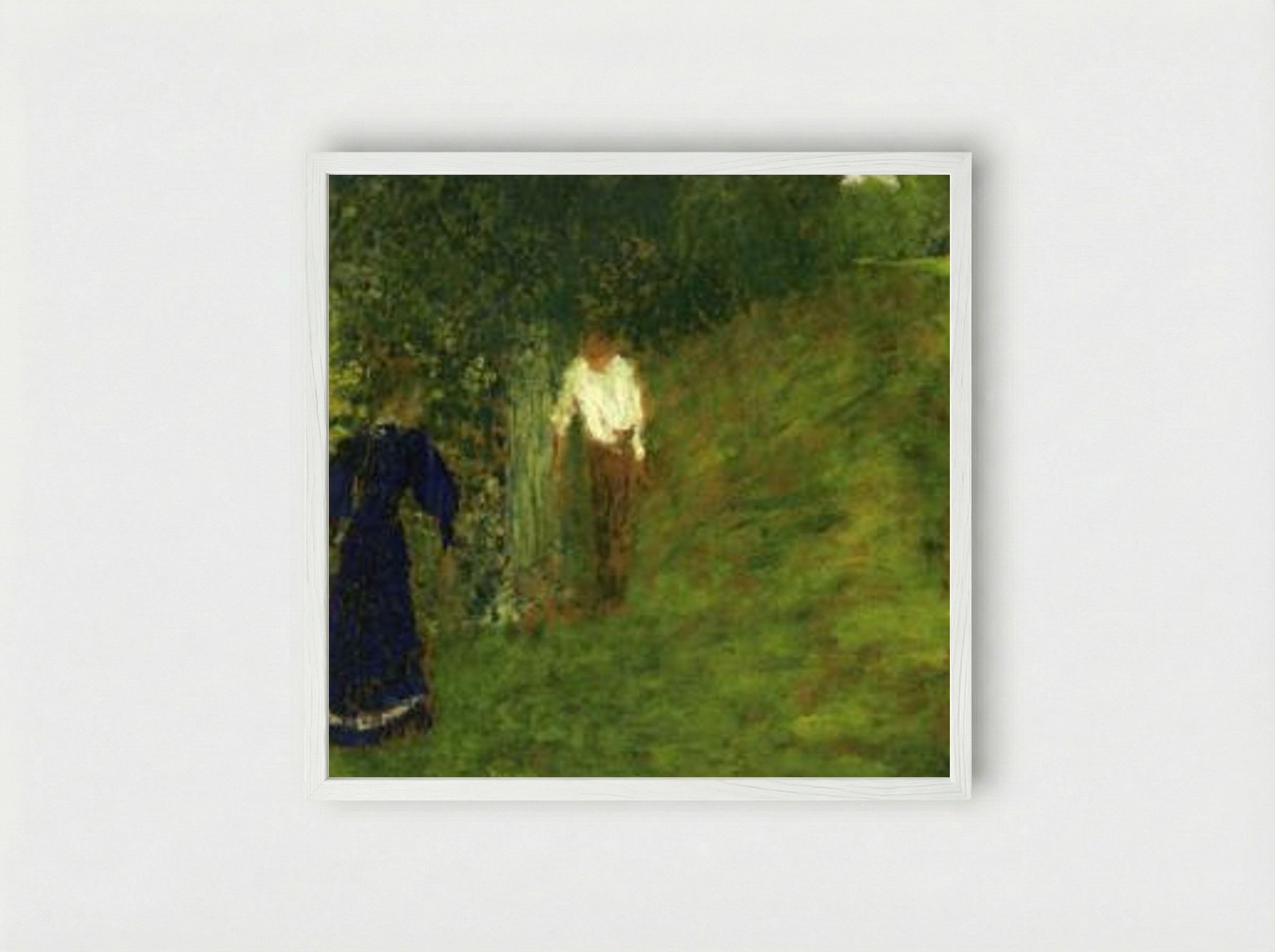 Man and Woman beneath a Tree - Édouard Vuillard - Framed Print White