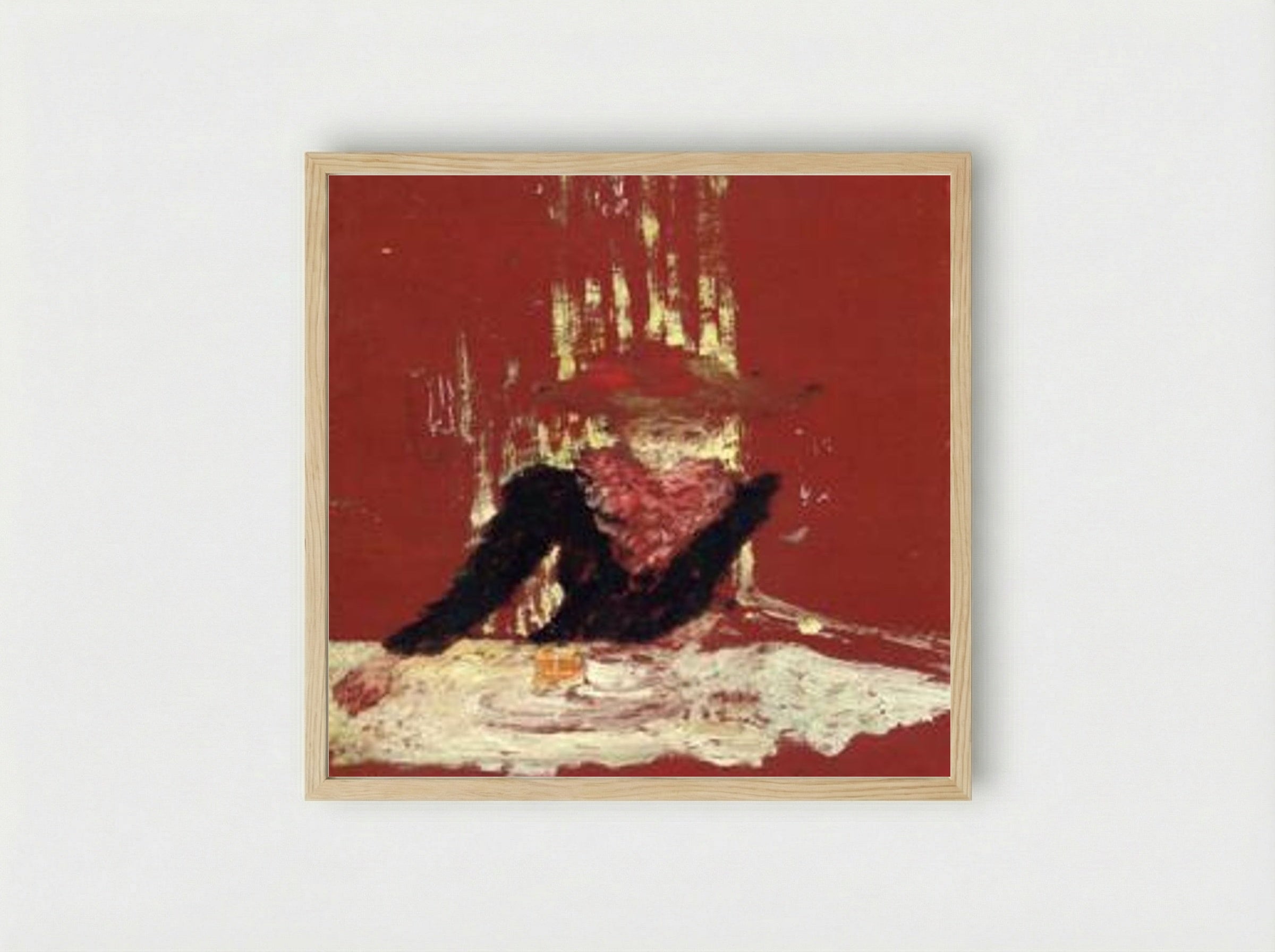 Woman with a Cup of Coffee - Édouard Vuillard - Framed Print Wood