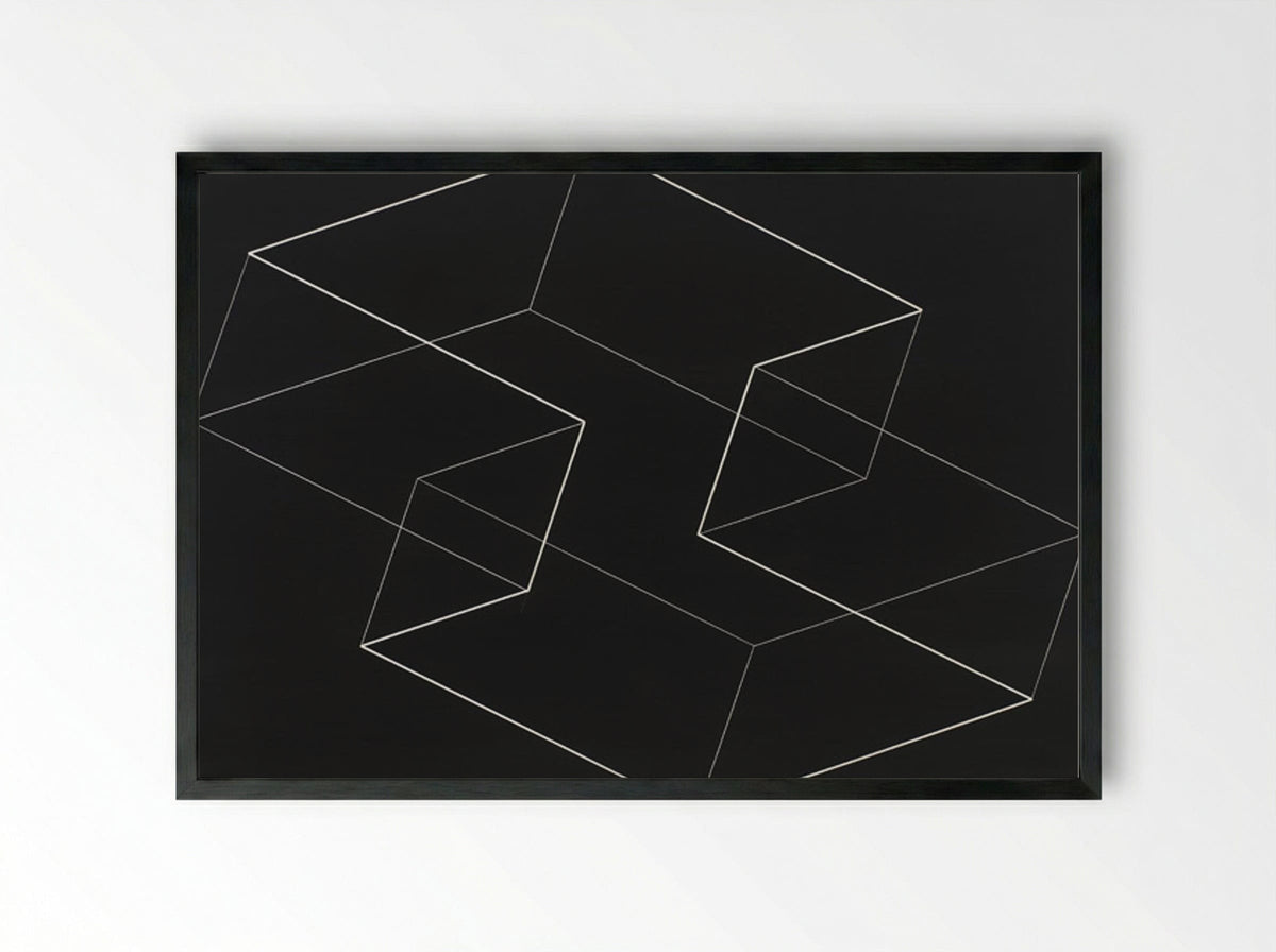 M 5 - Josef Albers - Framed Print Black