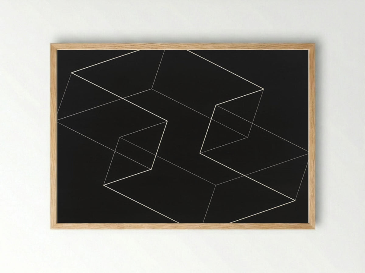 M 5 - Josef Albers - Framed Print Wood