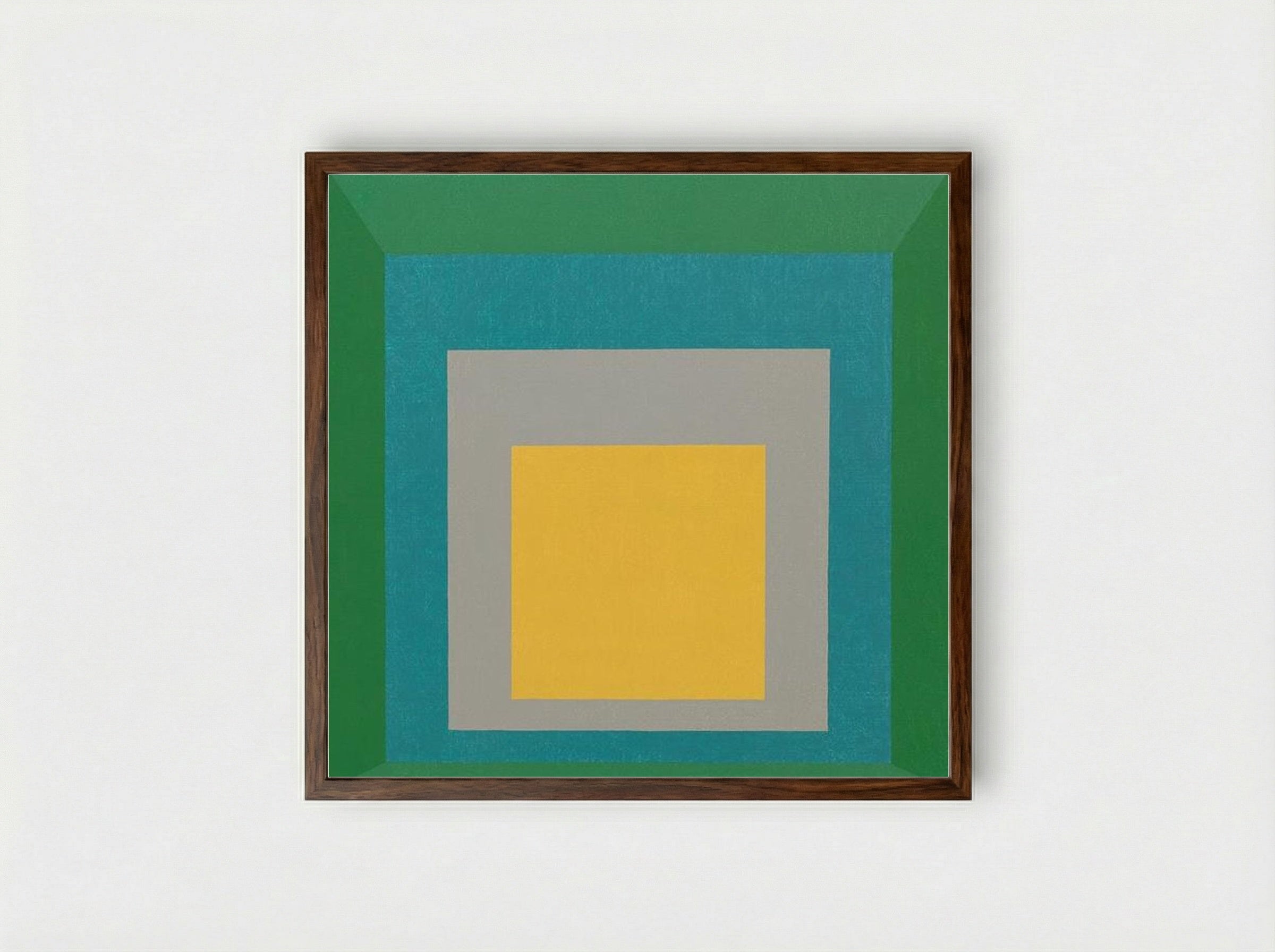 Homage to the Square: Apparition - Josef Albers - Framed Print Dark Wood