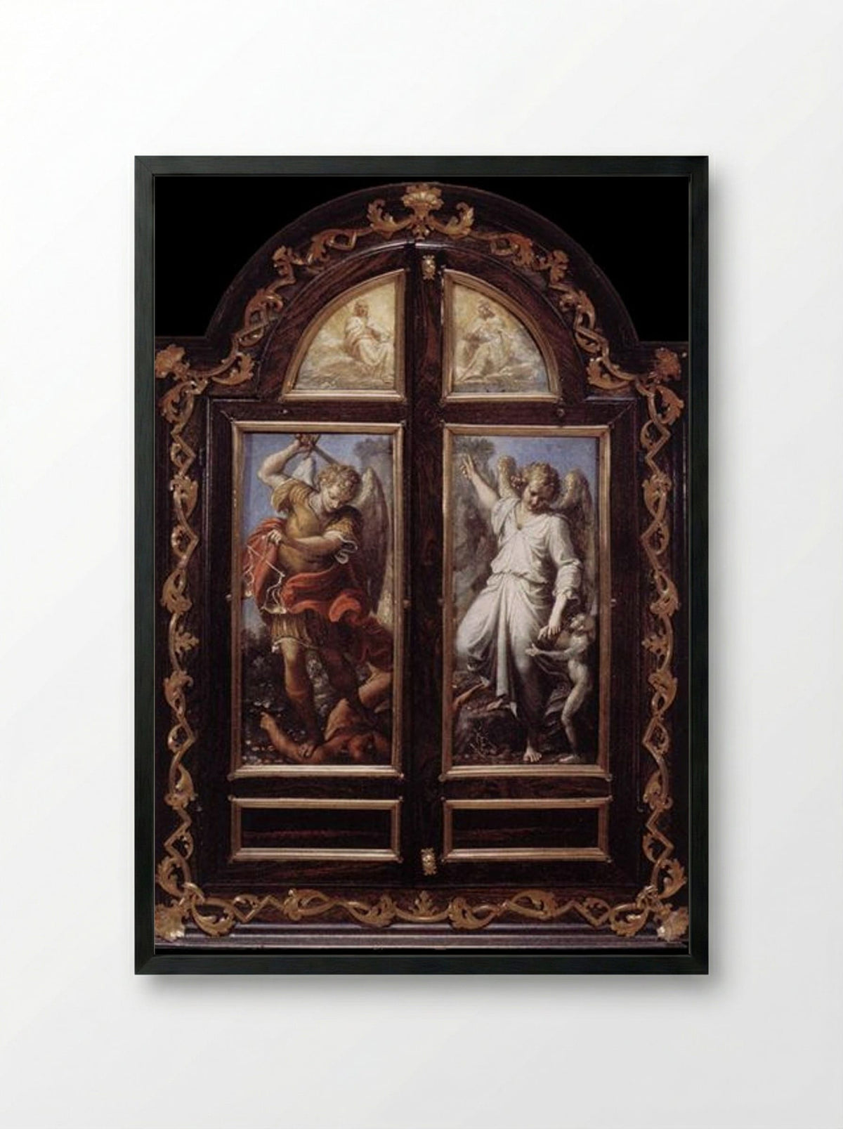 Triptych - Annibale Carracci - Framed Print Black