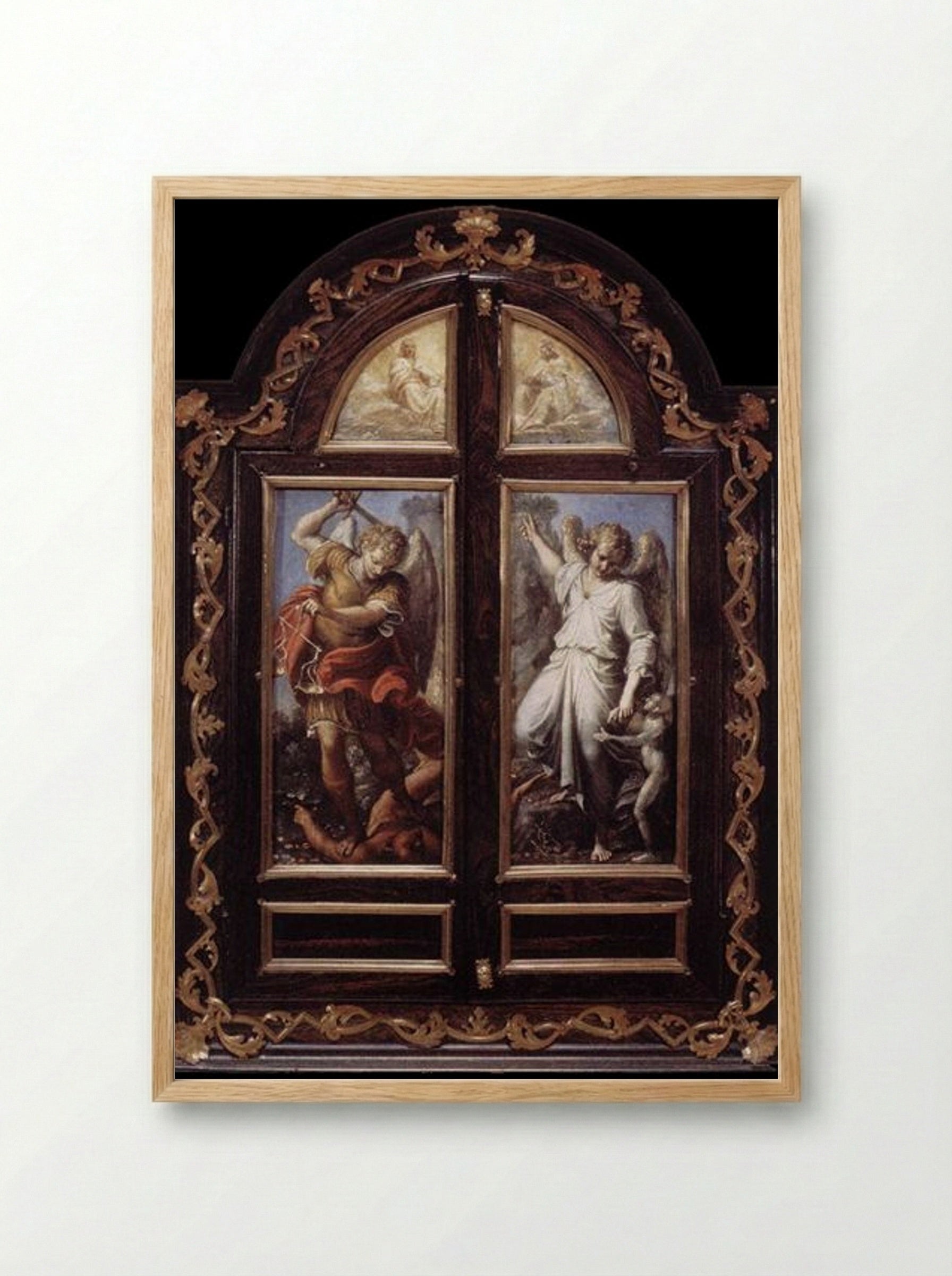 Triptych - Annibale Carracci - Framed Print Wood