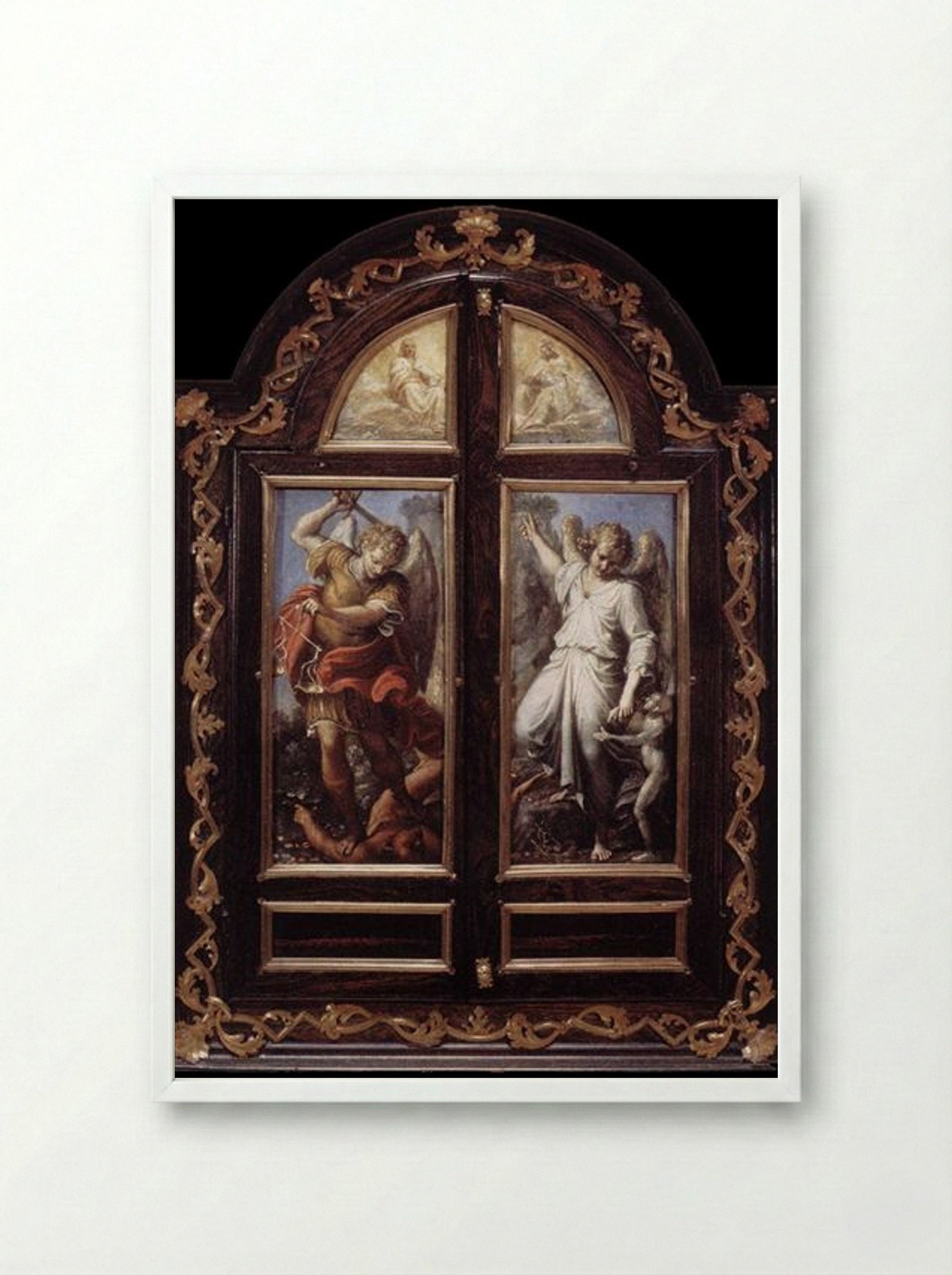 Triptych - Annibale Carracci - Framed Print White