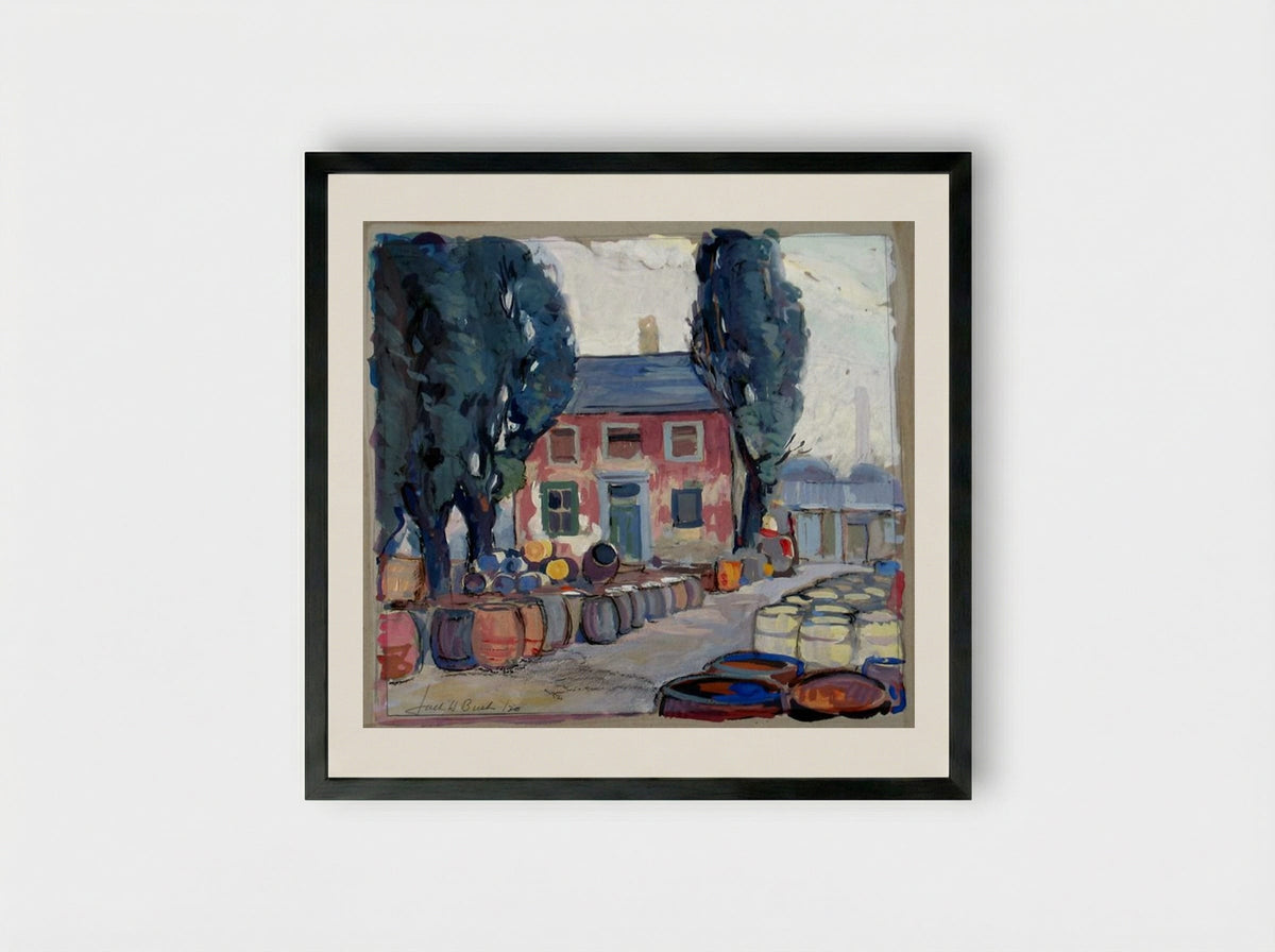 King Street West, Toronto - Jack Bush - Framed Print Black