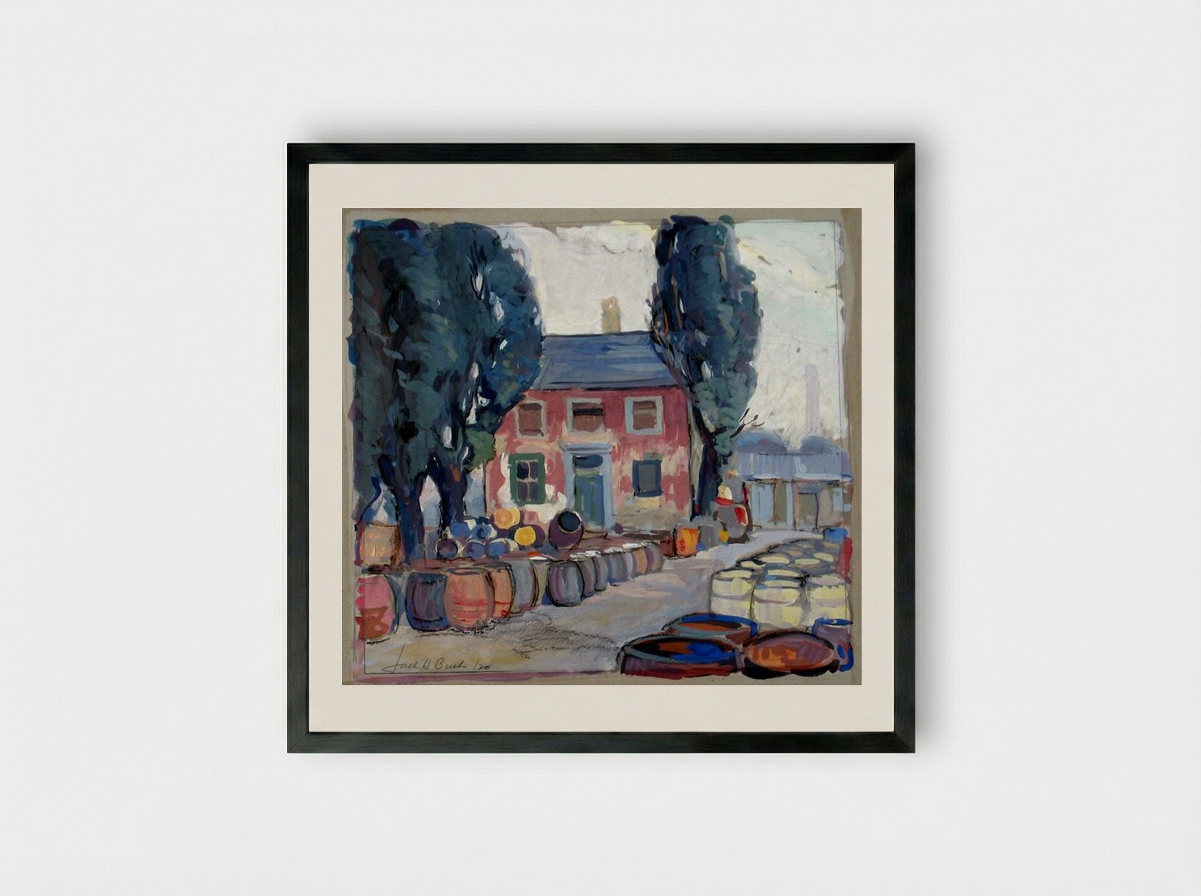King Street West, Toronto - Jack Bush - Framed Print Black