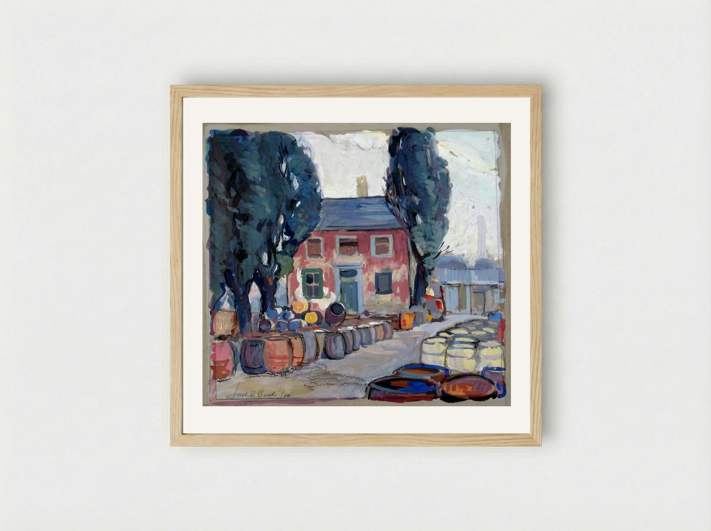 King Street West, Toronto - Jack Bush - Framed Print Wood