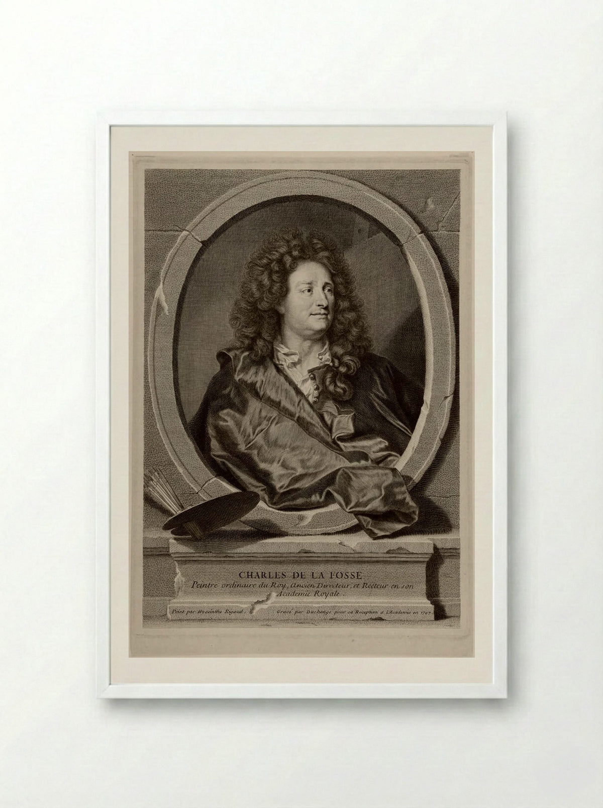 Charles de la Fosse - Gaspard Duchange - Framed Print White