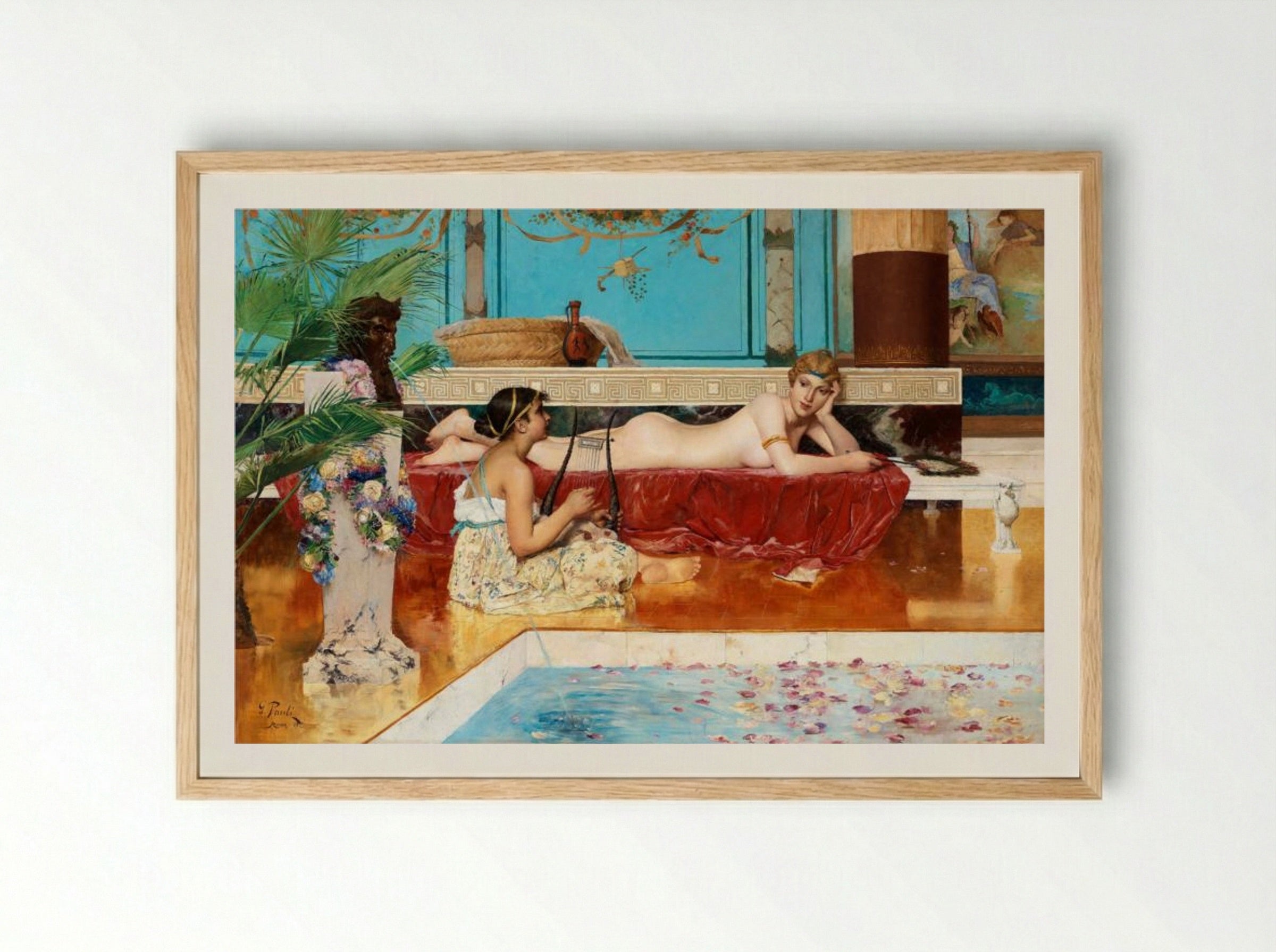 Roman Bath - Georg Pauli - Framed Print Wood
