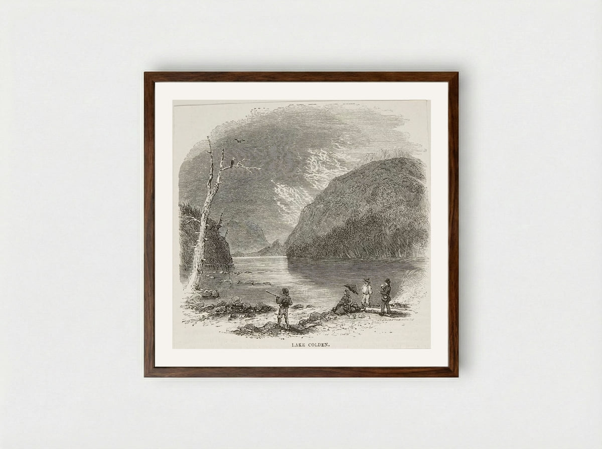 Lake Colden - Butterworth and Heath - Framed Print Dark Wood