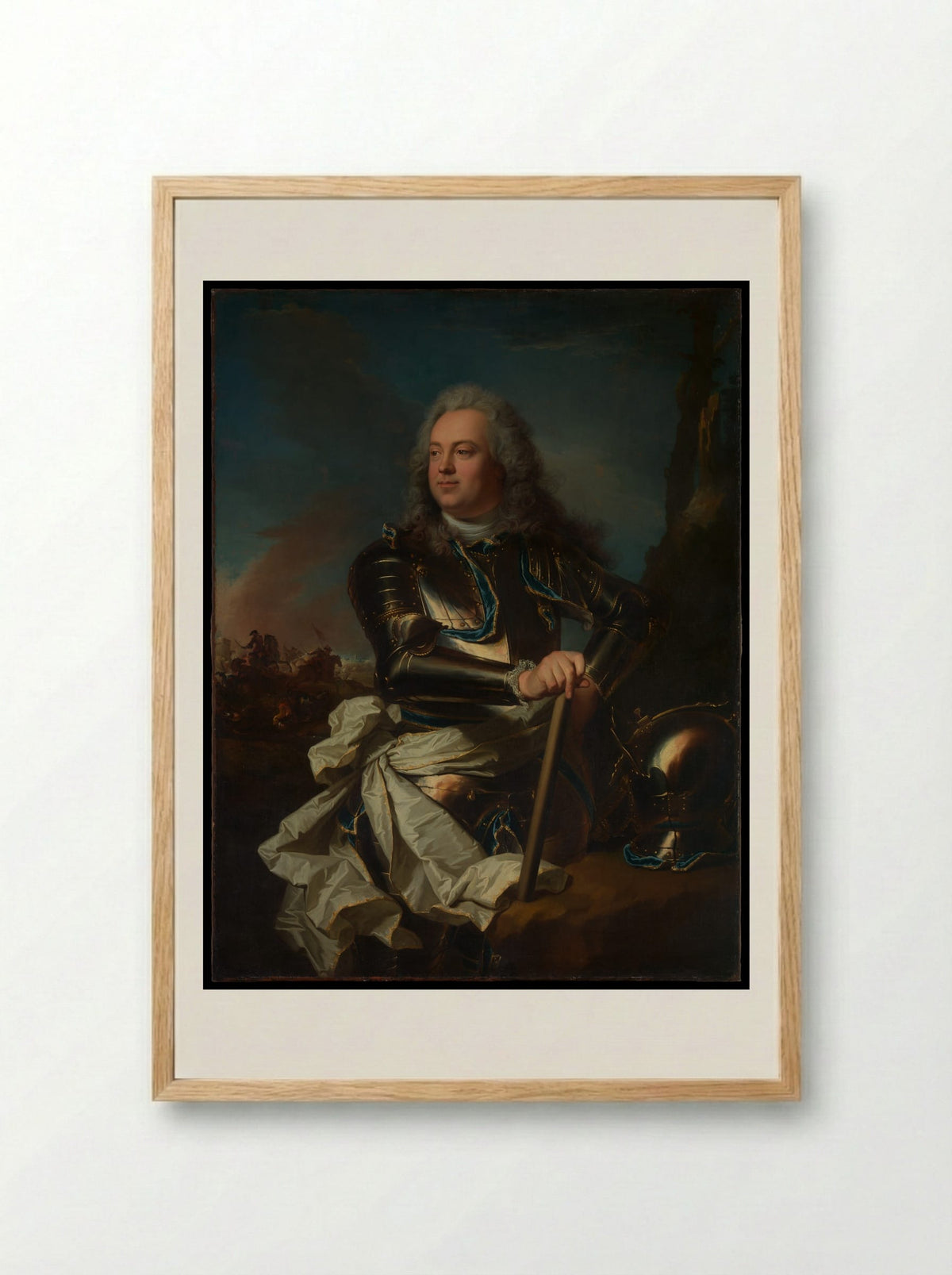 Portrait of a General Officer - Hyacinthe Rigaud - Framed Print Wood
