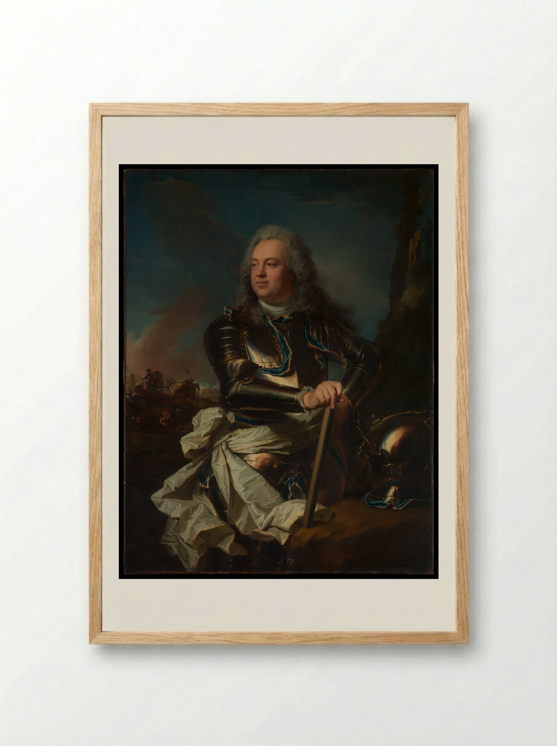 Portrait of a General Officer - Hyacinthe Rigaud - Framed Print Wood