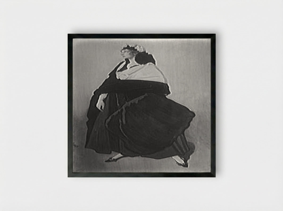 Portrait of Miss Ida Rubinstein - Leon Bakst - Framed Print Black