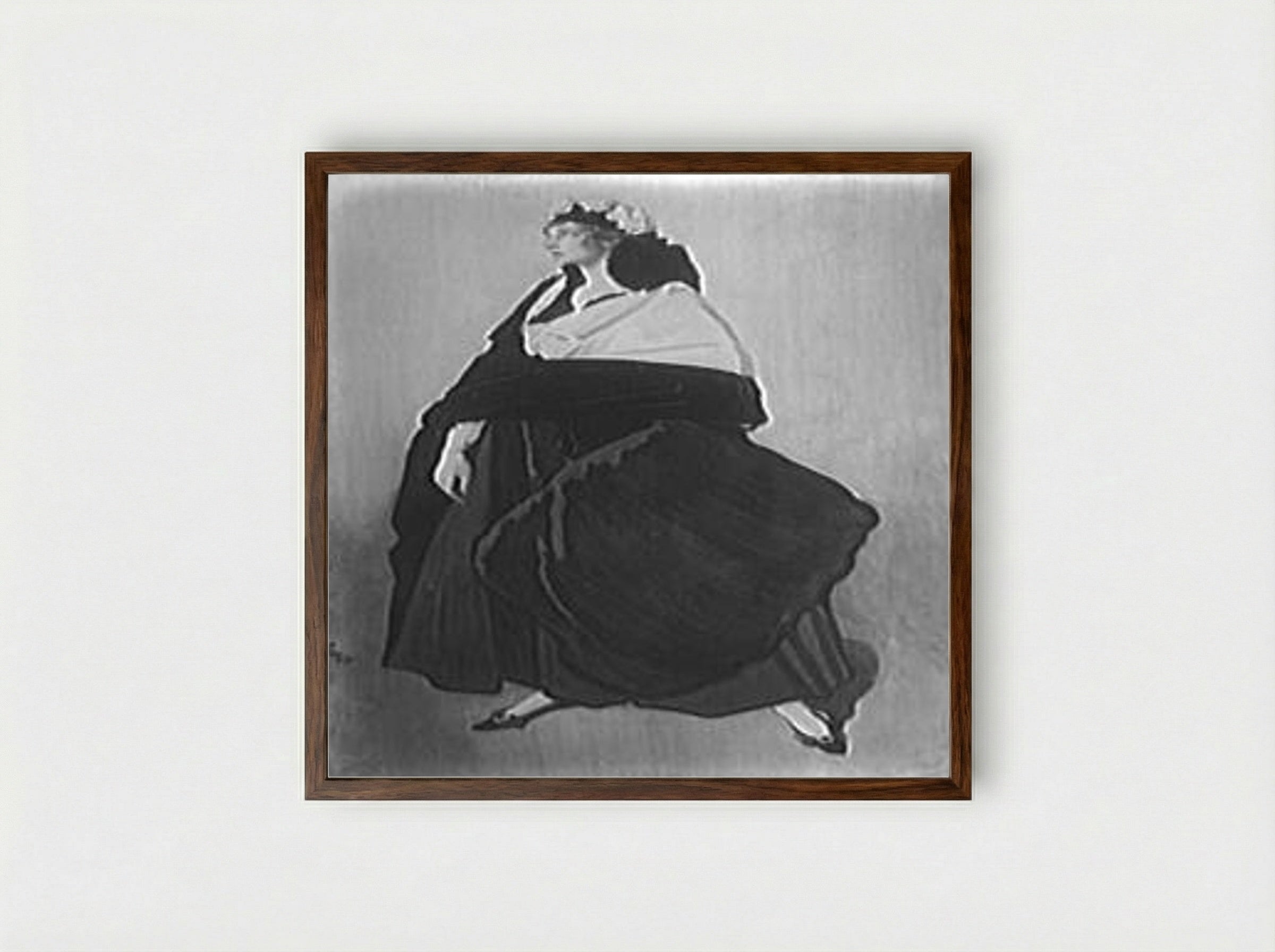 Portrait of Miss Ida Rubinstein - Leon Bakst - Framed Print Dark Wood
