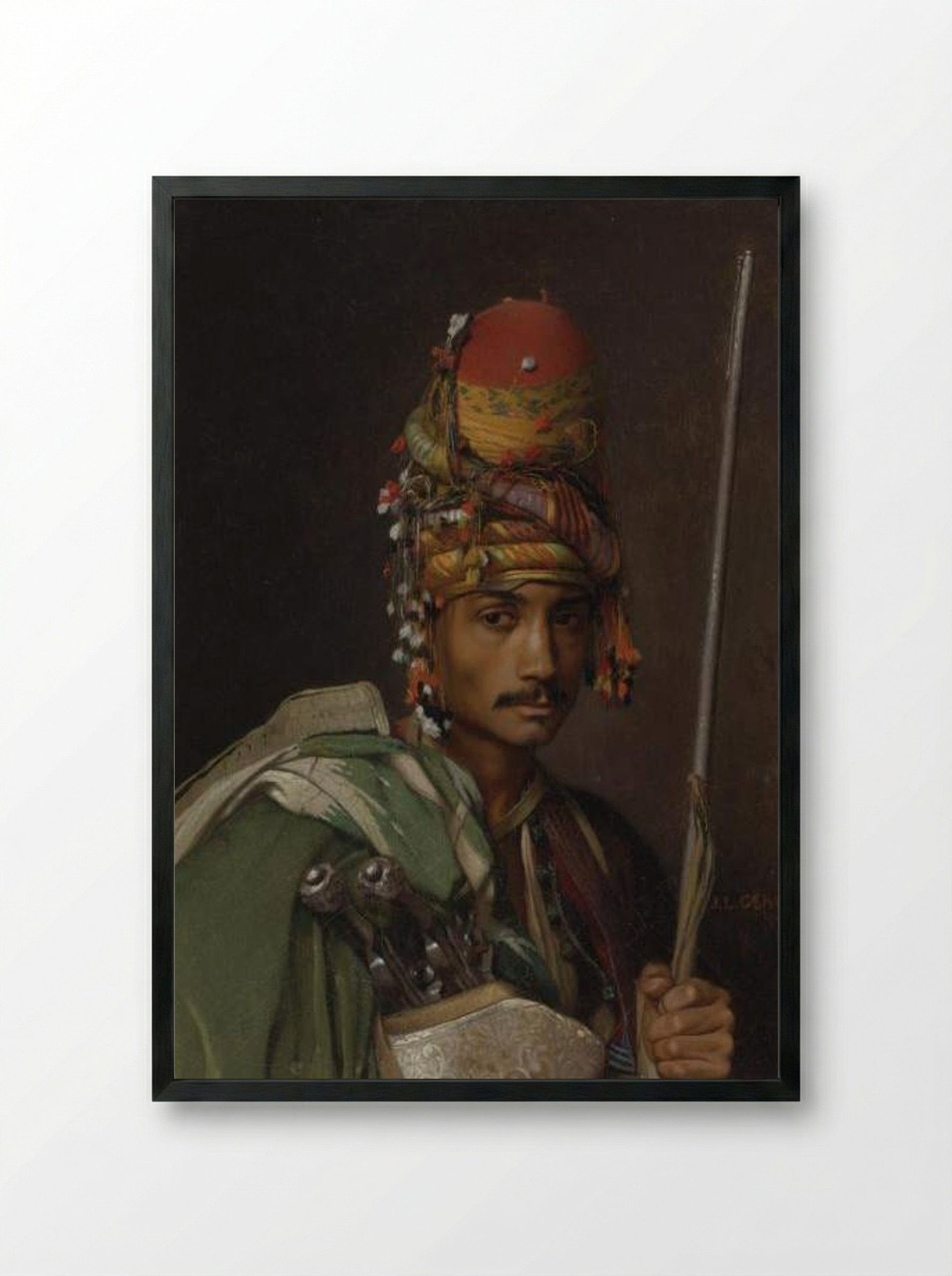 A Bashi Bazouk - Jean-Léon Gérôme - Framed Print Black