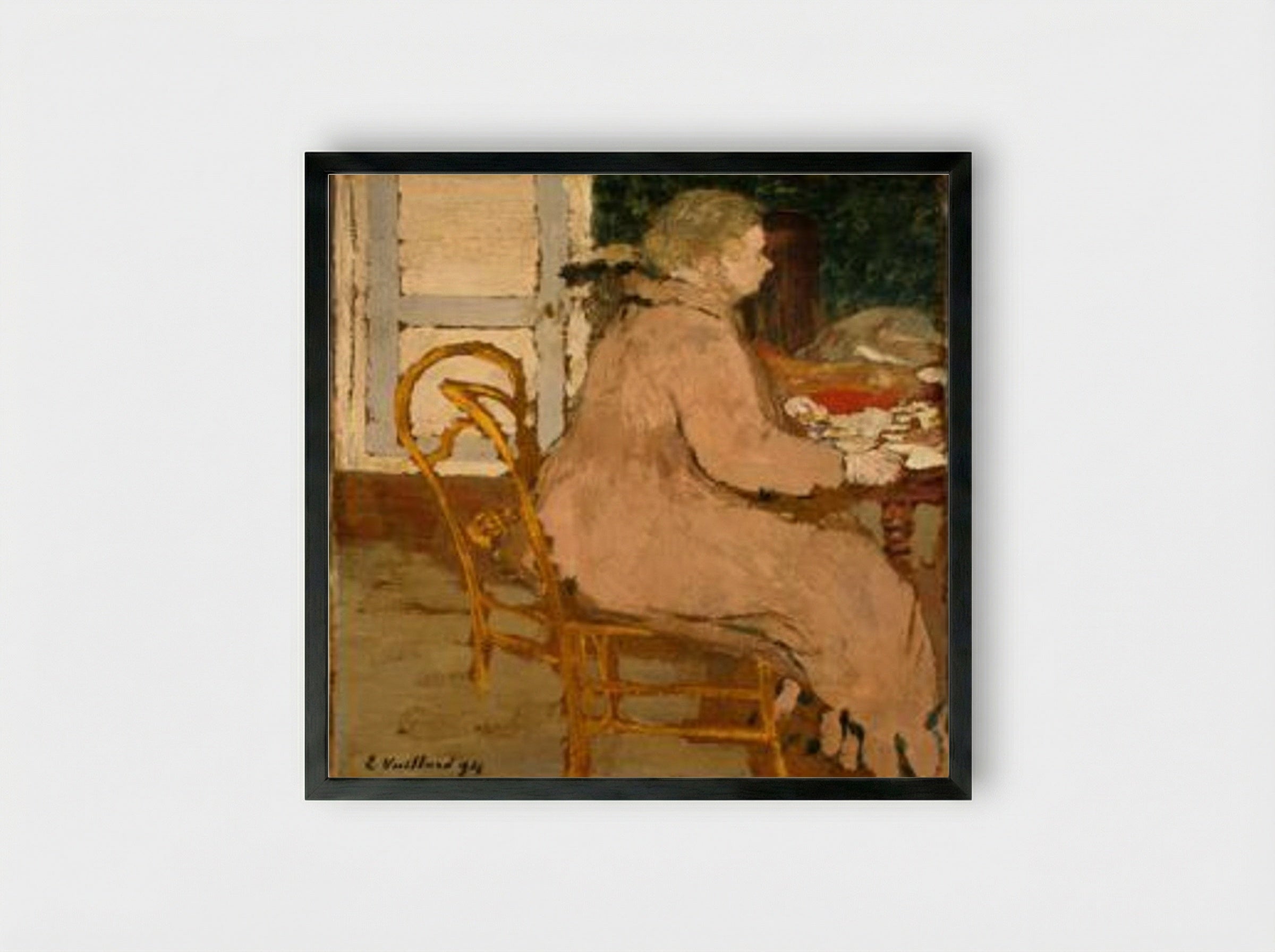 Breakfast - Édouard Vuillard - Framed Print Black