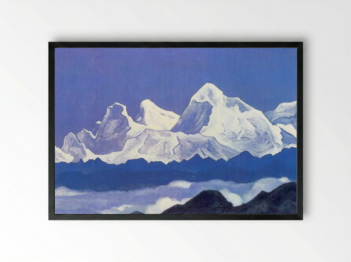 Everest - Nicholas Roerich - Framed Print Black