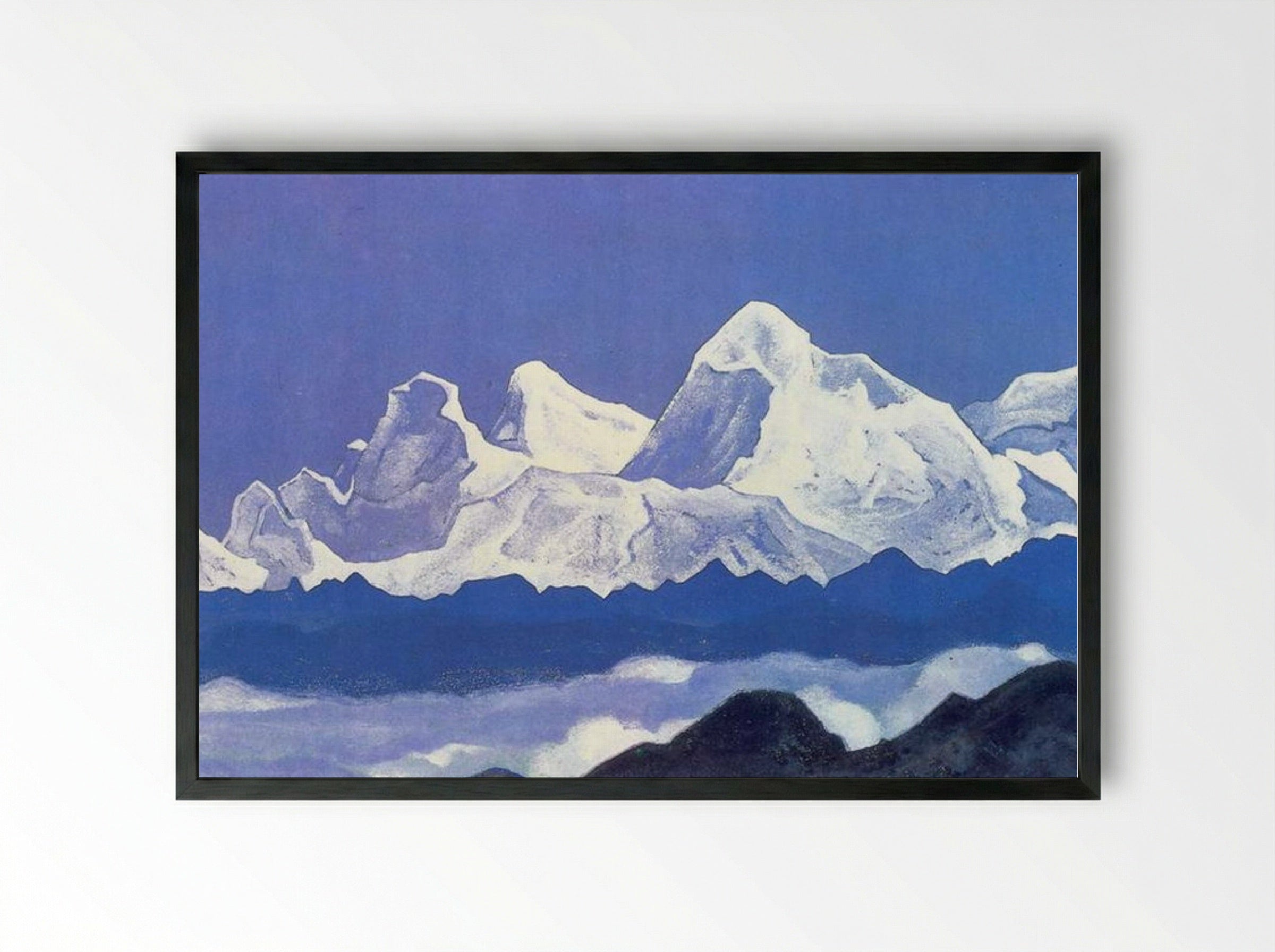 Everest - Nicholas Roerich - Framed Print Black