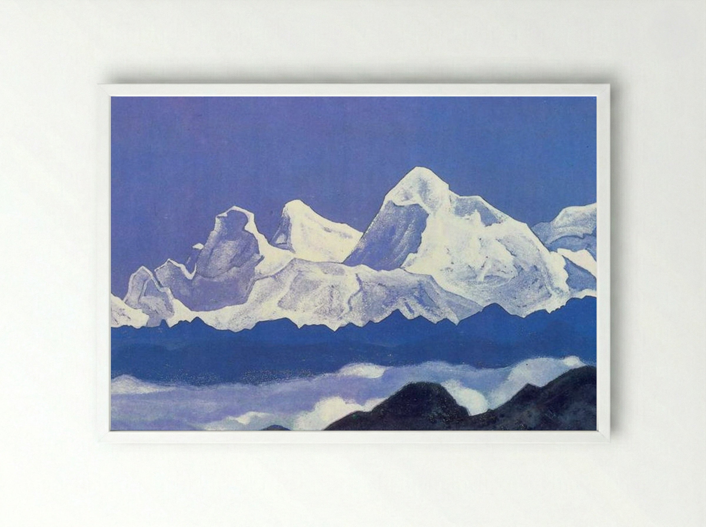 Everest - Nicholas Roerich - Framed Print White