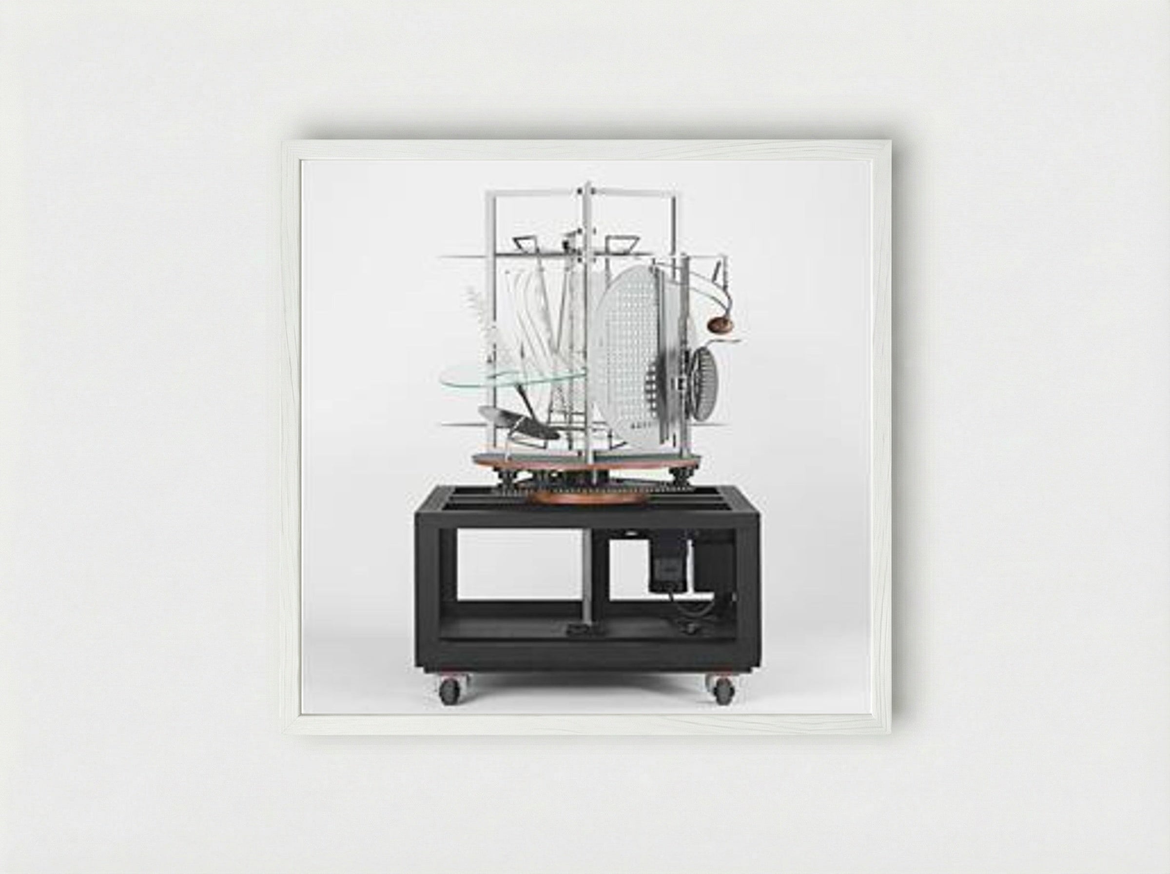 Light Prop for an Electric Stage (Light-Space Modulator) - László Moholy-Nagy - Framed Print White