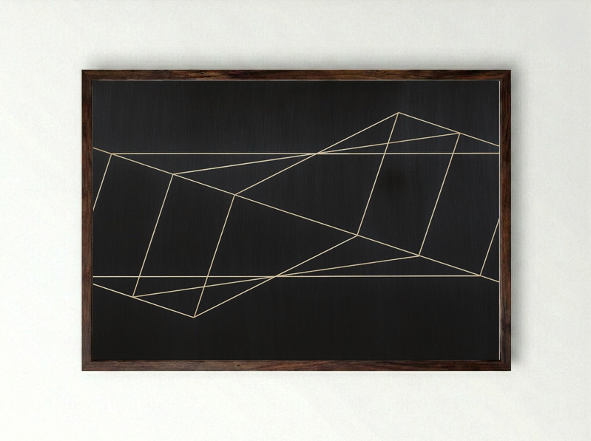 Twisted but Straight - Josef Albers - Framed Print Dark Wood